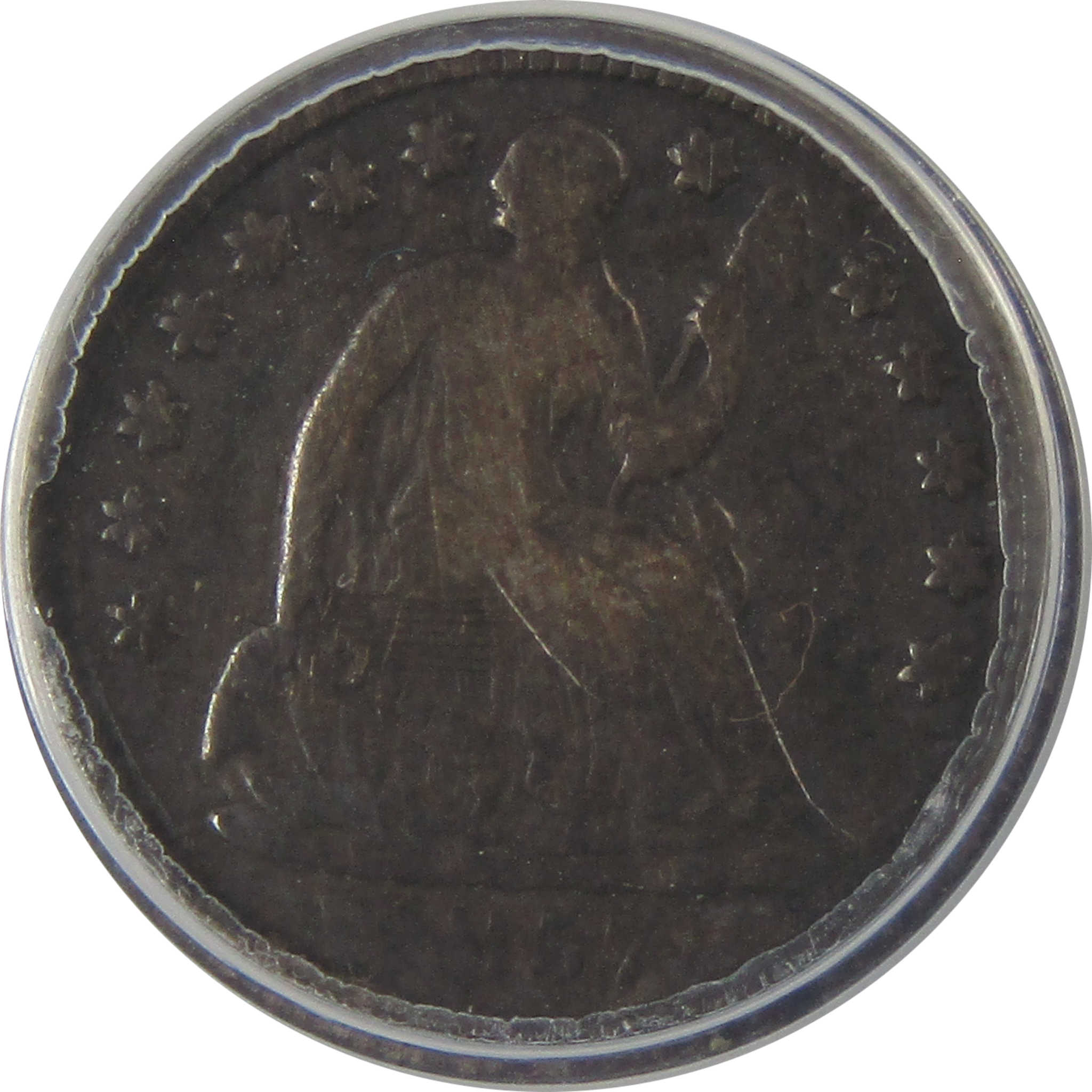 1857 Seated Liberty Half Dime VG 10 Details ANACS Silver SKU:CP131