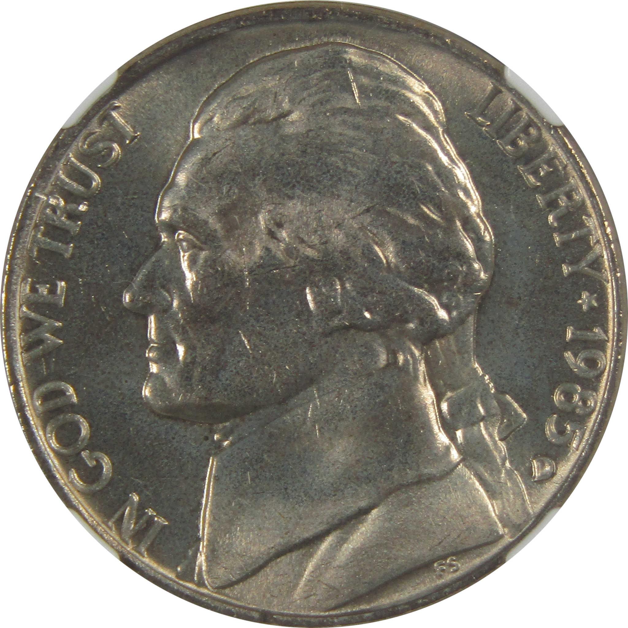 1985 D Jefferson Nickel MS 66 NGC Original Bag Fragment SKU:I23500