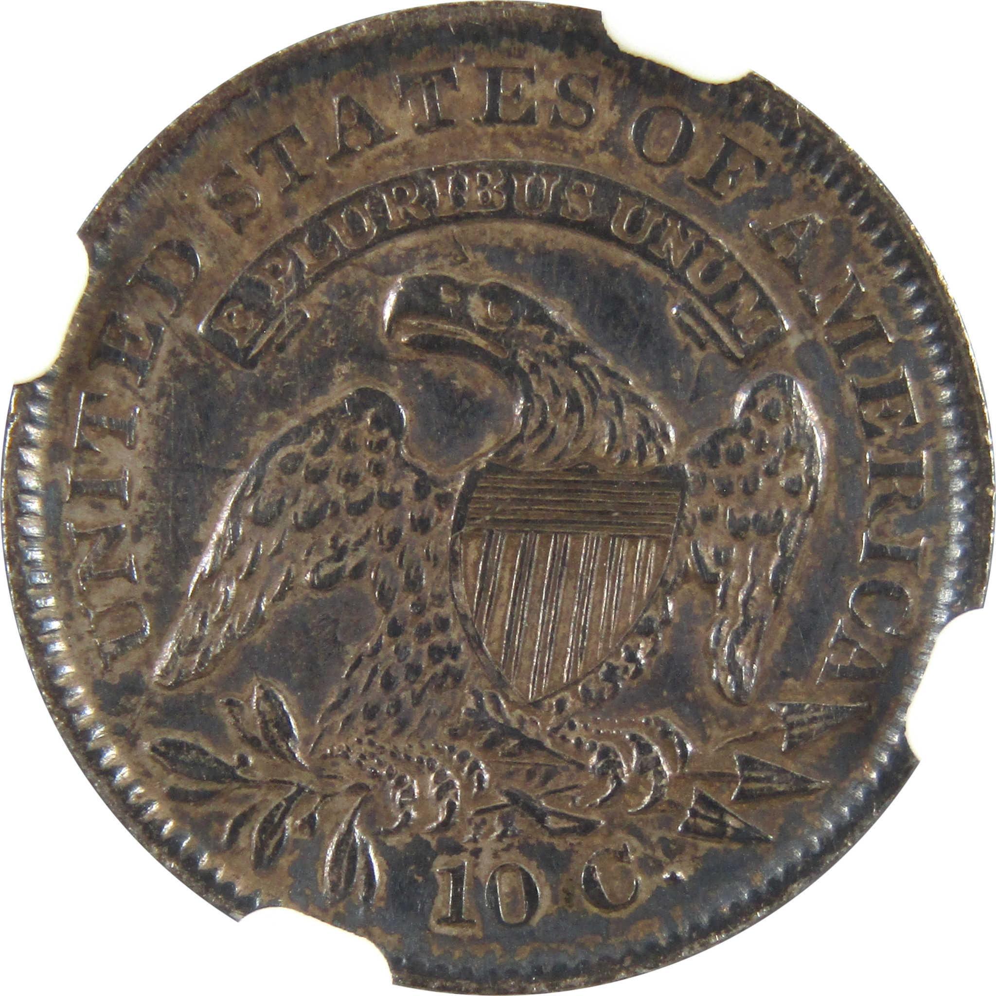 1836 Capped Bust Dime AU Details NGC 89.24% Silver 10c SKU:I11093