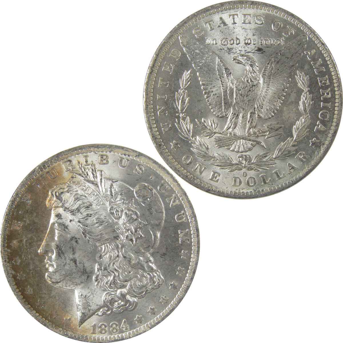 1884 O Morgan Silver Dollar BU Choice Uncirculated Toned SKU:I24172