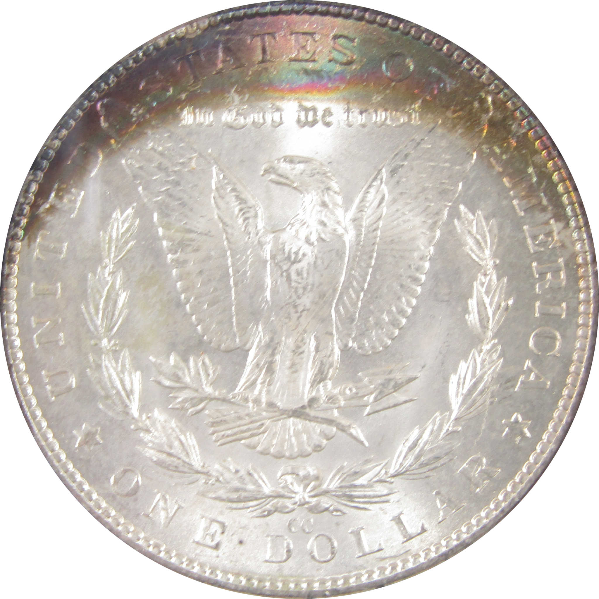 1882 CC GSA Morgan Dollar Uncirculated Silver $1 Coin Toned SKU:I17728