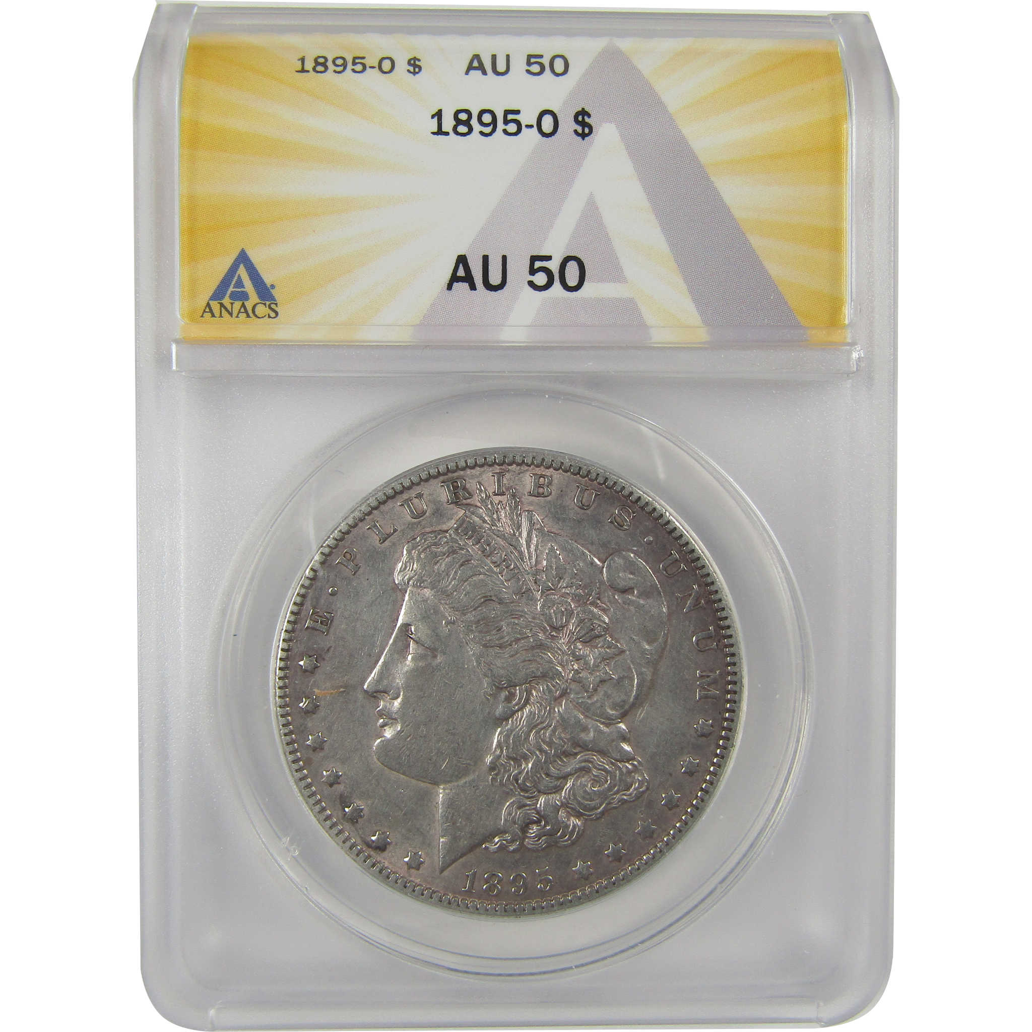 1895 O Morgan Dollar AU 50 ANACS Silver $1 Coin SKU:I20764 - Morgan coin - Morgan silver dollar - Morgan silver dollar for sale - Profile Coins & Collectibles