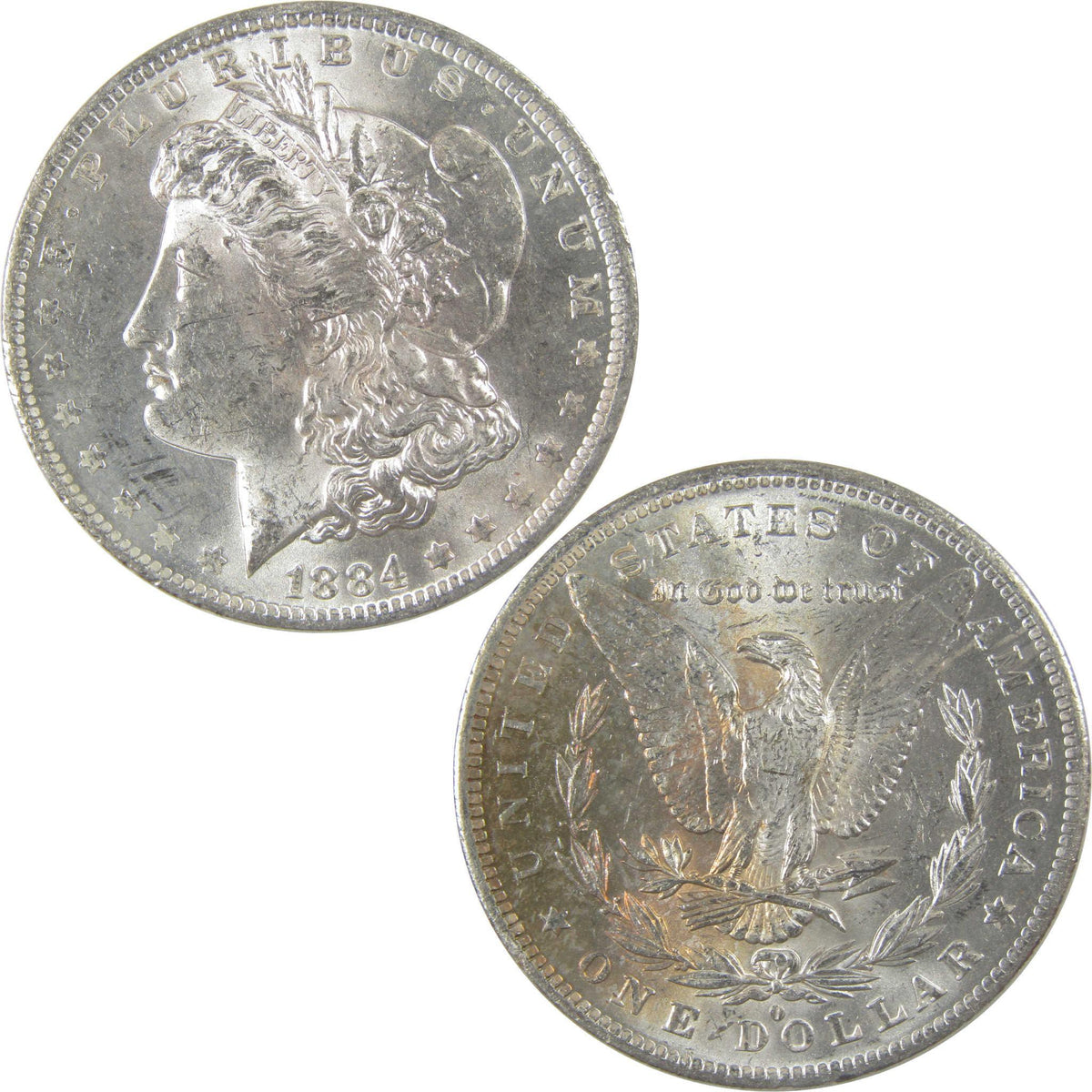 1884 O Morgan Silver Dollar BU Choice Uncirculated Toned SKU:I24182