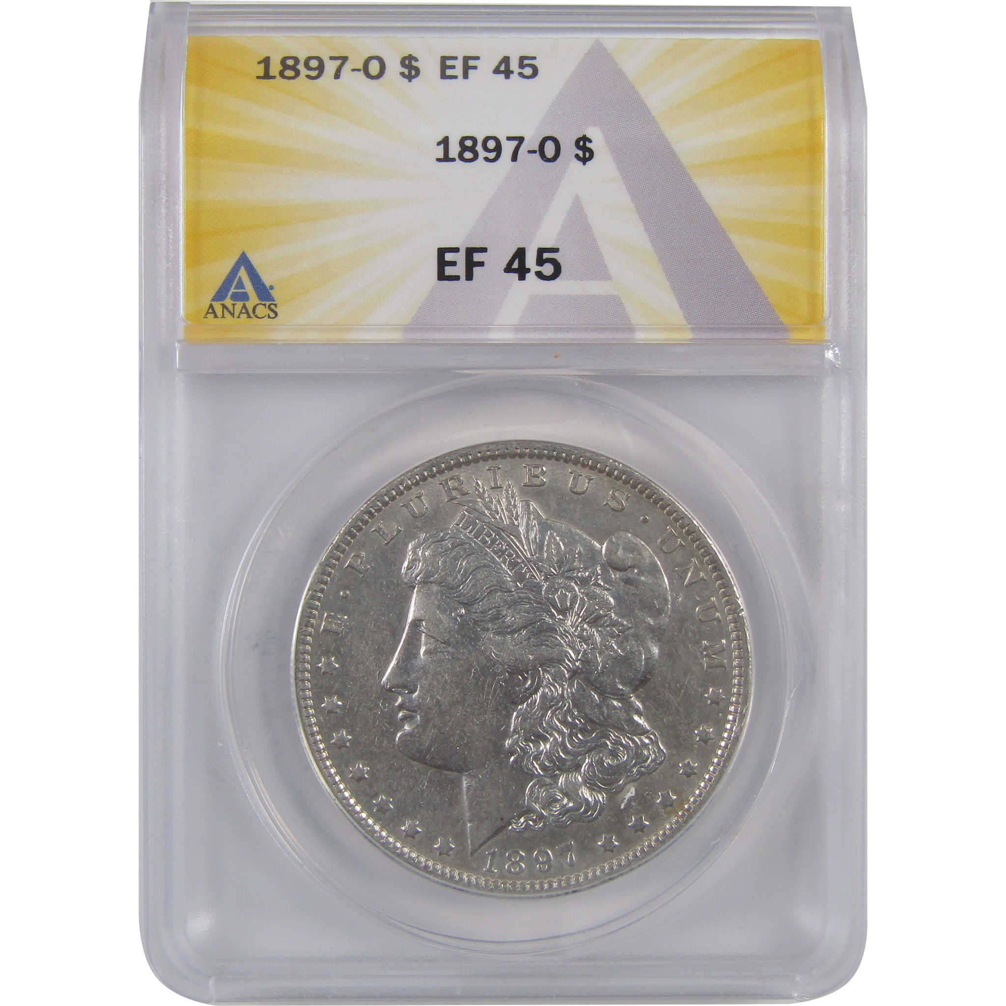 1897 O Morgan Dollar EF 45 ANACS Silver $1 Coin SKU:I18557 - Morgan coin - Morgan silver dollar - Morgan silver dollar for sale - Profile Coins & Collectibles