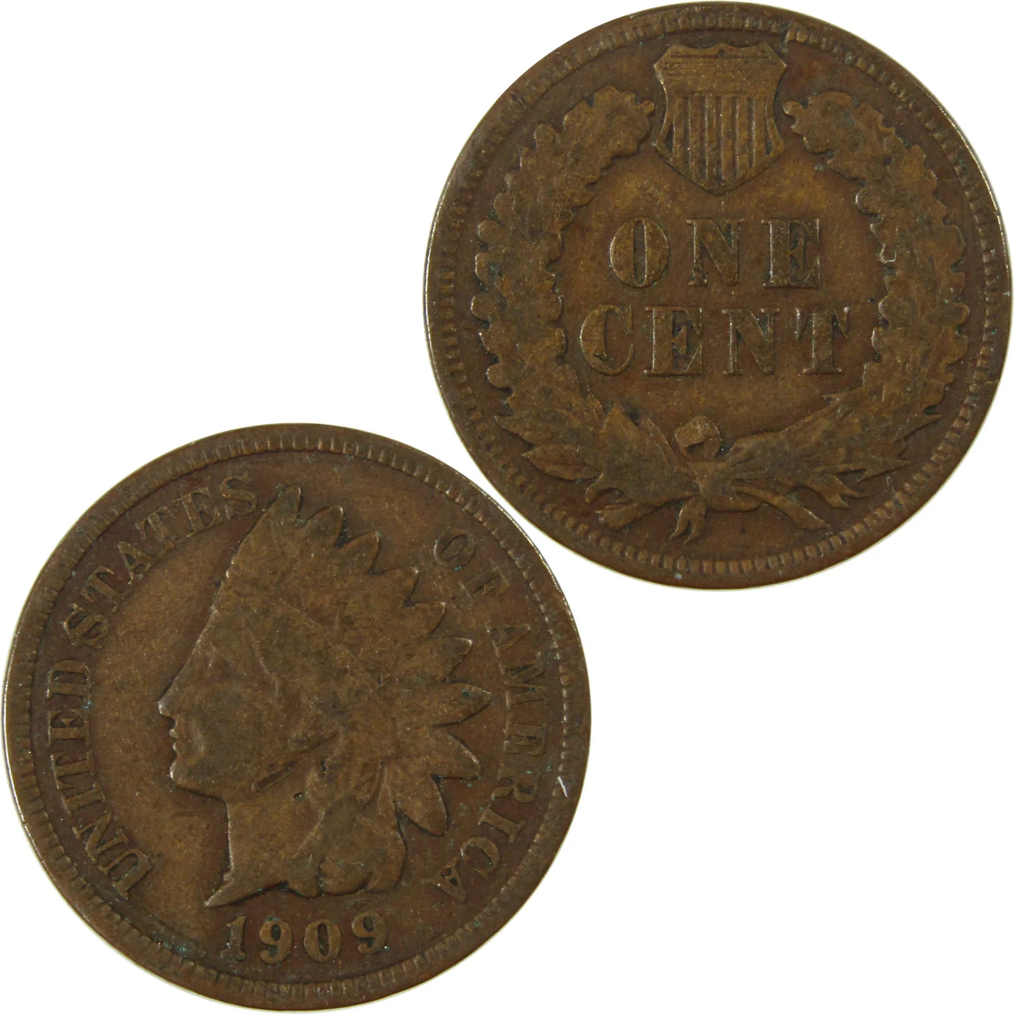 1909 Indian Head Cent G Good Penny 1c Coin Collectible SKU:I26017