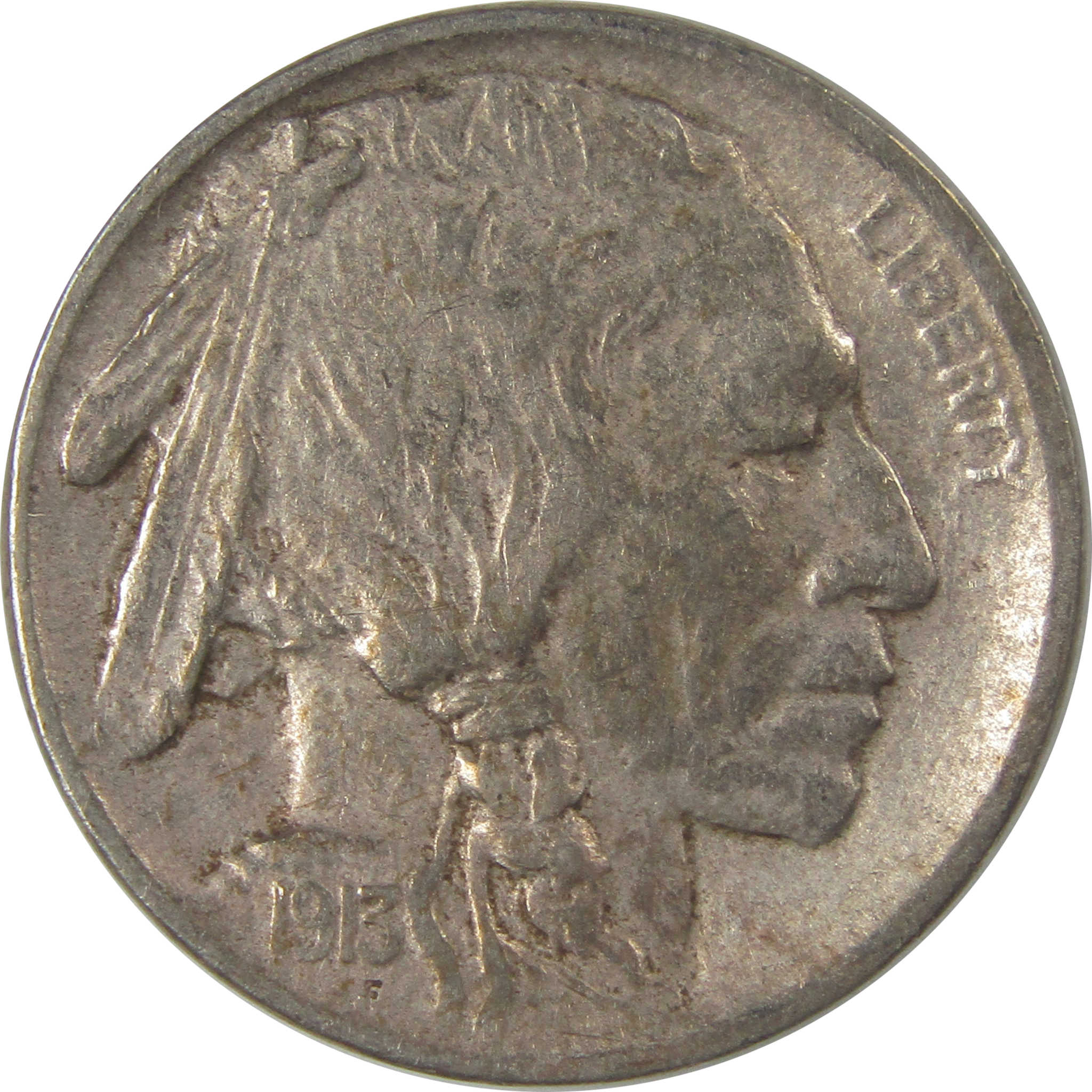 1913 S Type 1 Buffalo Nickel VF Very Fine Details 5c Coin SKU:I22874