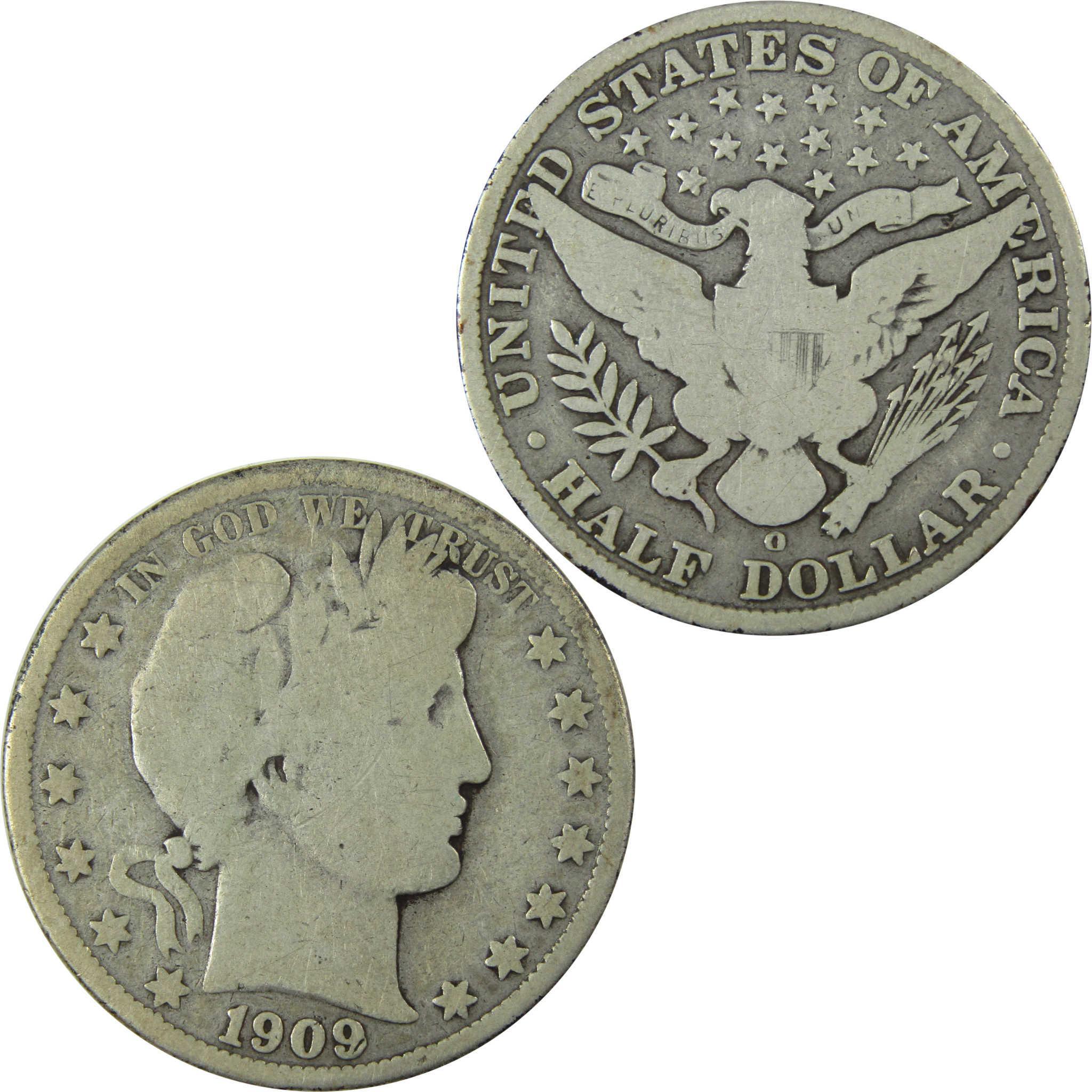 1909 O Barber Silver Half Dollar G Good 50c Coin SKU:I25972