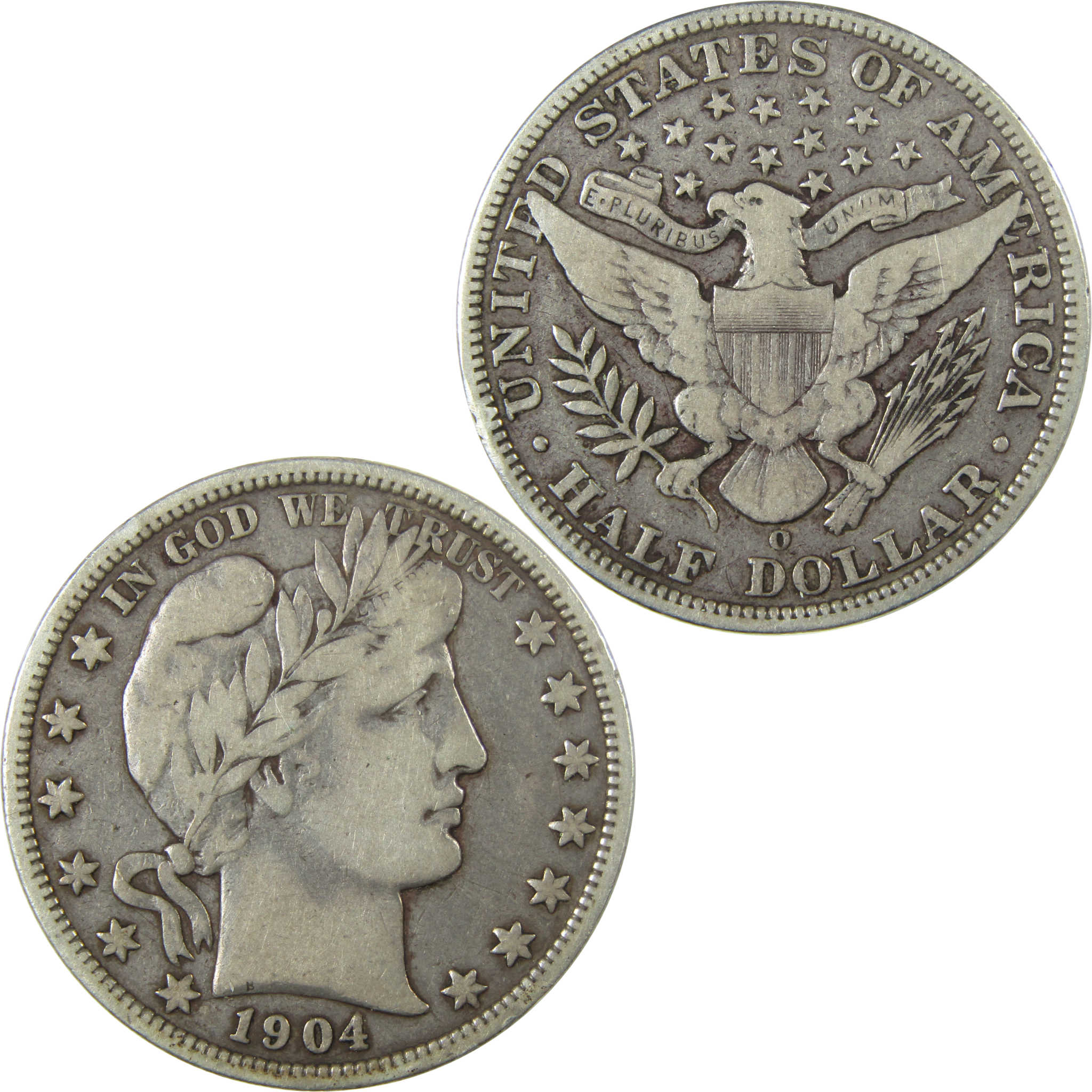 1904 O Barber Silver Half Dollar VF Very Fine 50c Coin SKU:EL27099