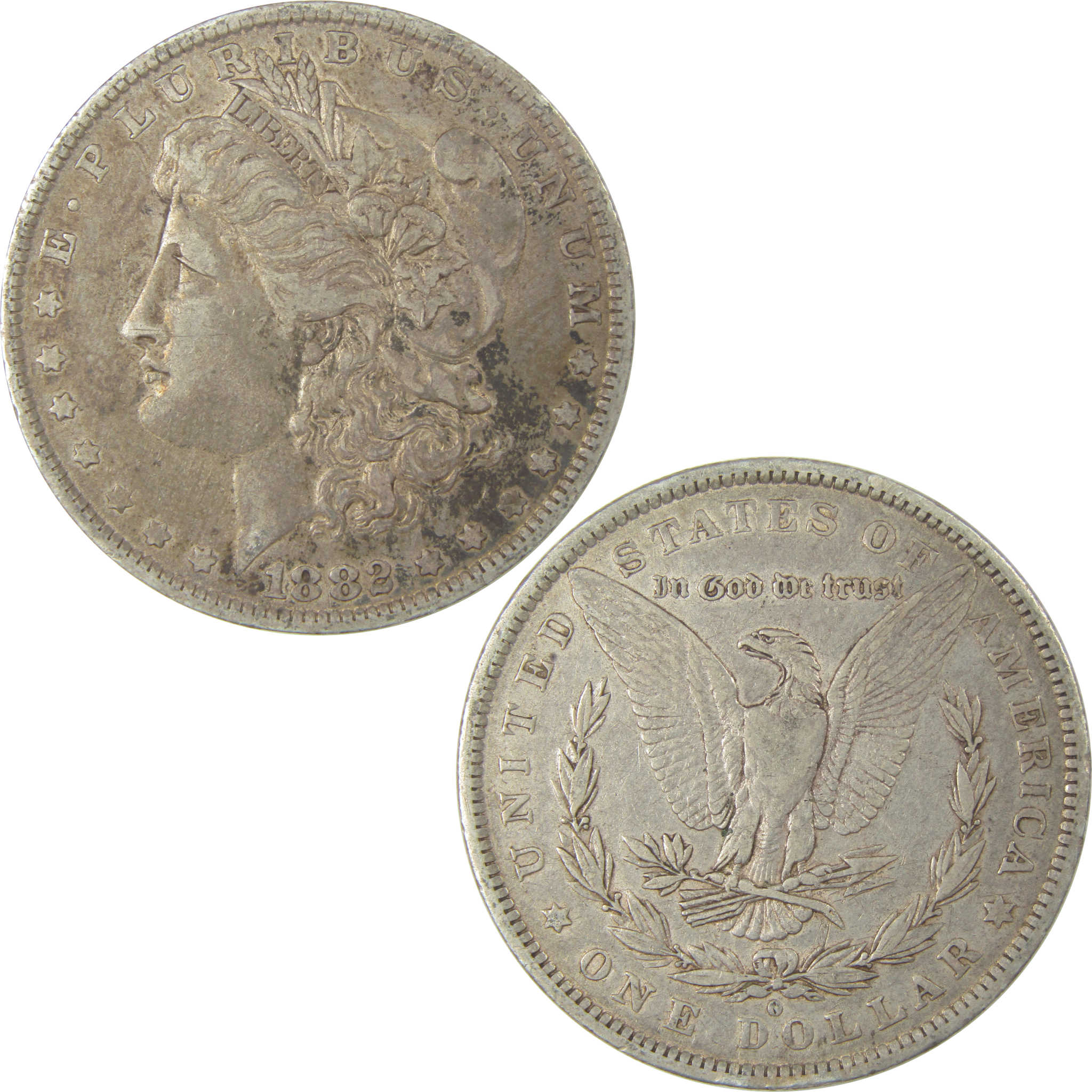 1882 O/S Morgan Dollar XF EF Extremely Fine Silver $1 Coin SKU:I20273 - Morgan coin - Morgan silver dollar - Morgan silver dollar for sale - Profile Coins & Collectibles