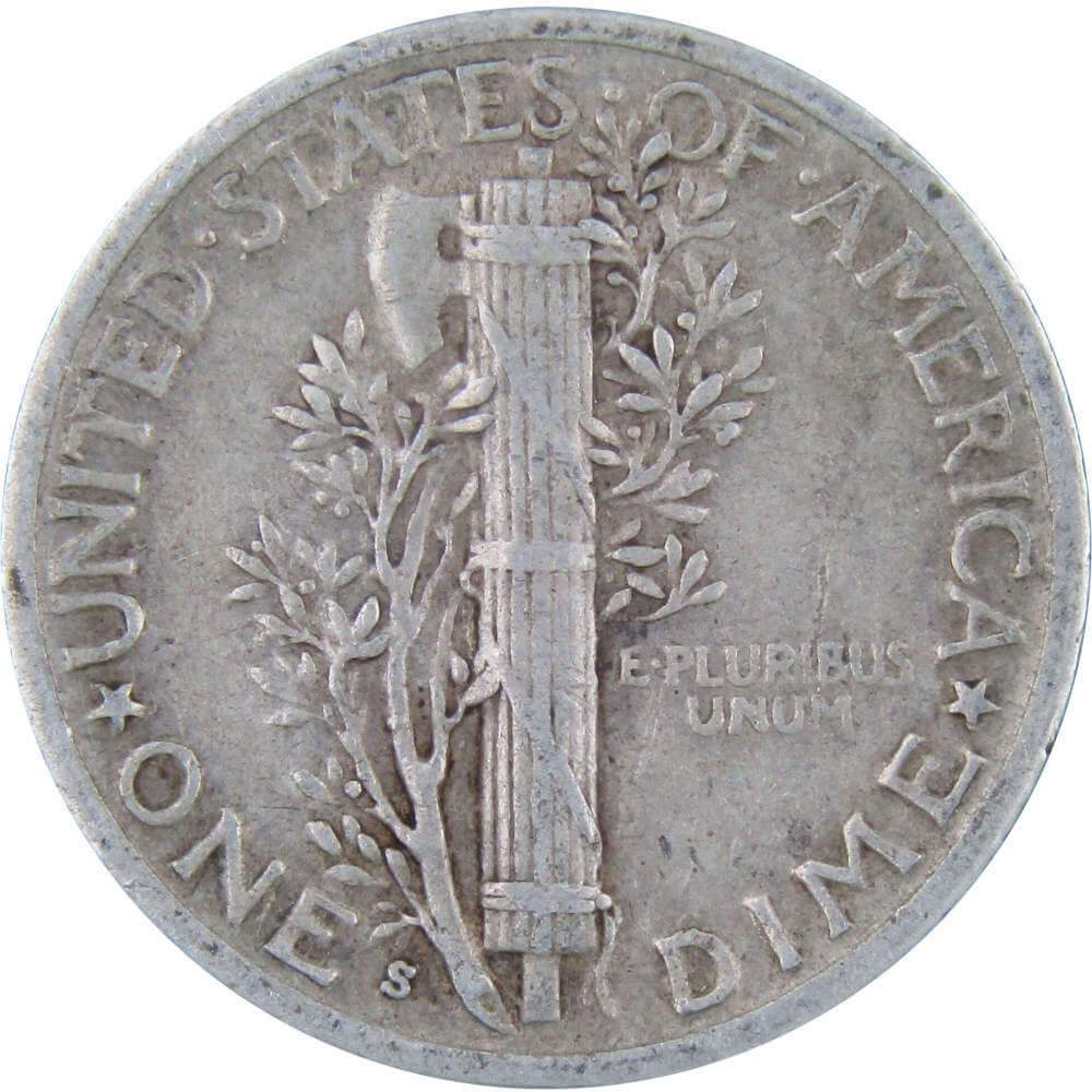 1939 S Mercury Dime VF Very Fine 90% Silver 10c US Coin Collectible