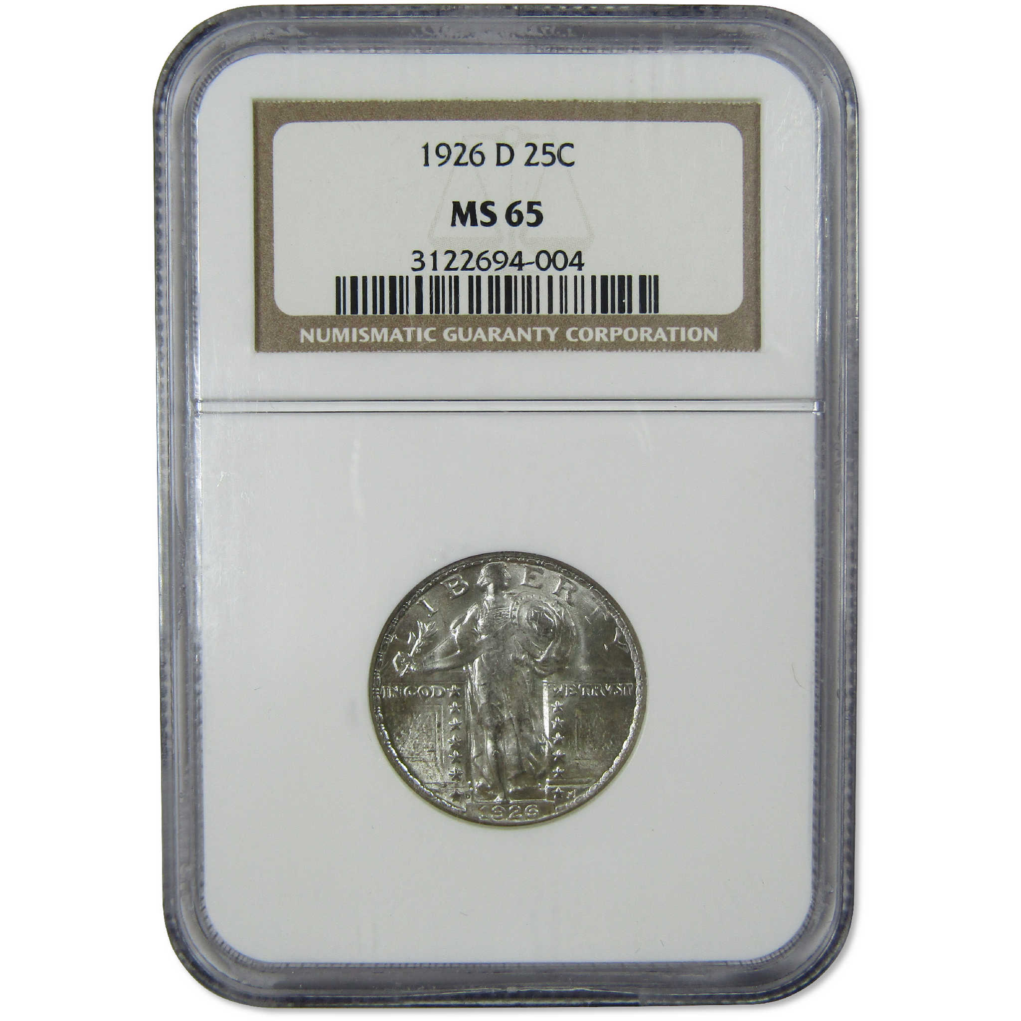 1926 D Standing Liberty Silver Quarter MS 65 NGC Uncirculated 25c Coin