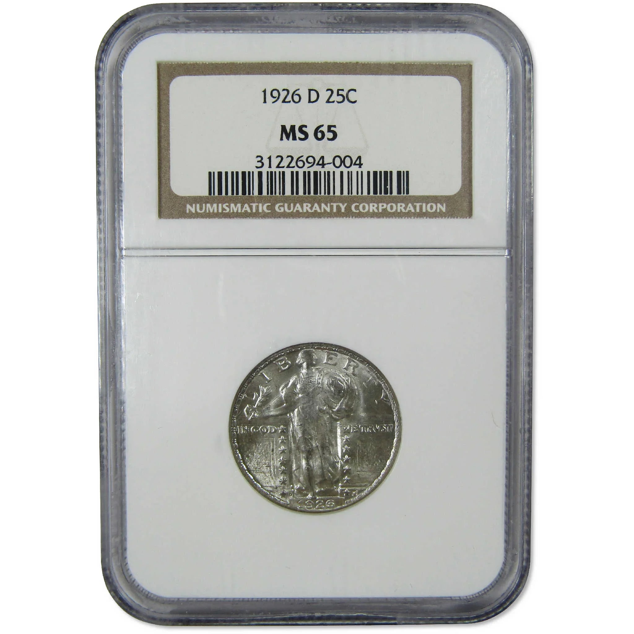 1926 D Standing Liberty Silver Quarter MS 65 NGC Uncirculated 25c Coin