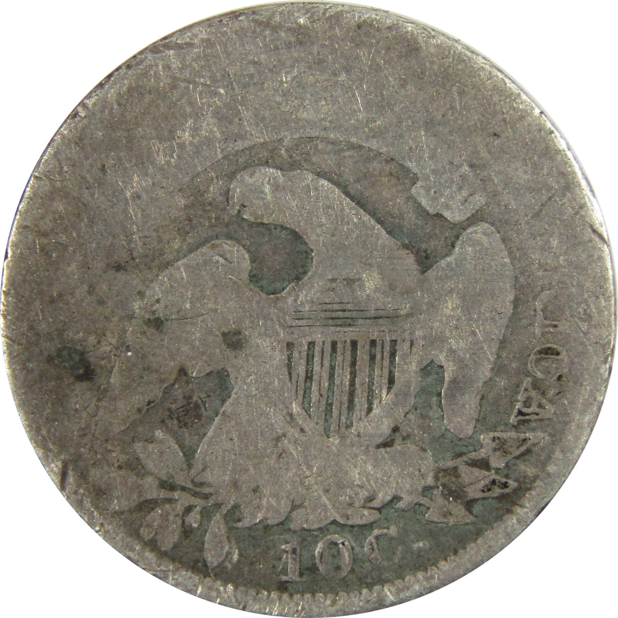 1835 Capped Bust Silver Dime AG About Good 10c Coin SKU:CP698