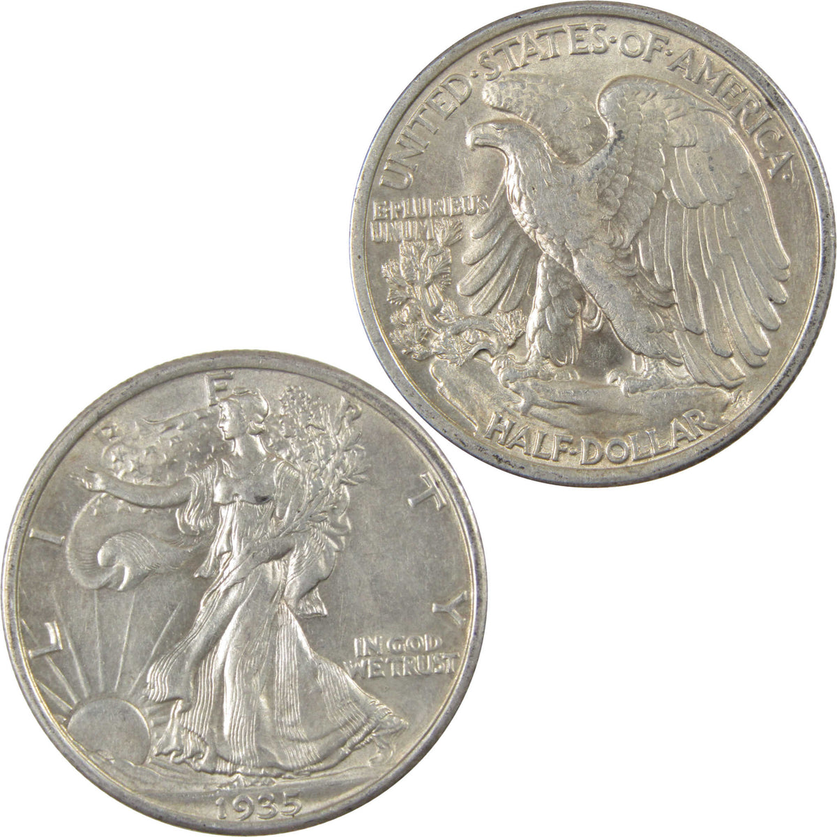 1935 Liberty Walking Silver 50c Borderline Uncirculated SKU:I28666