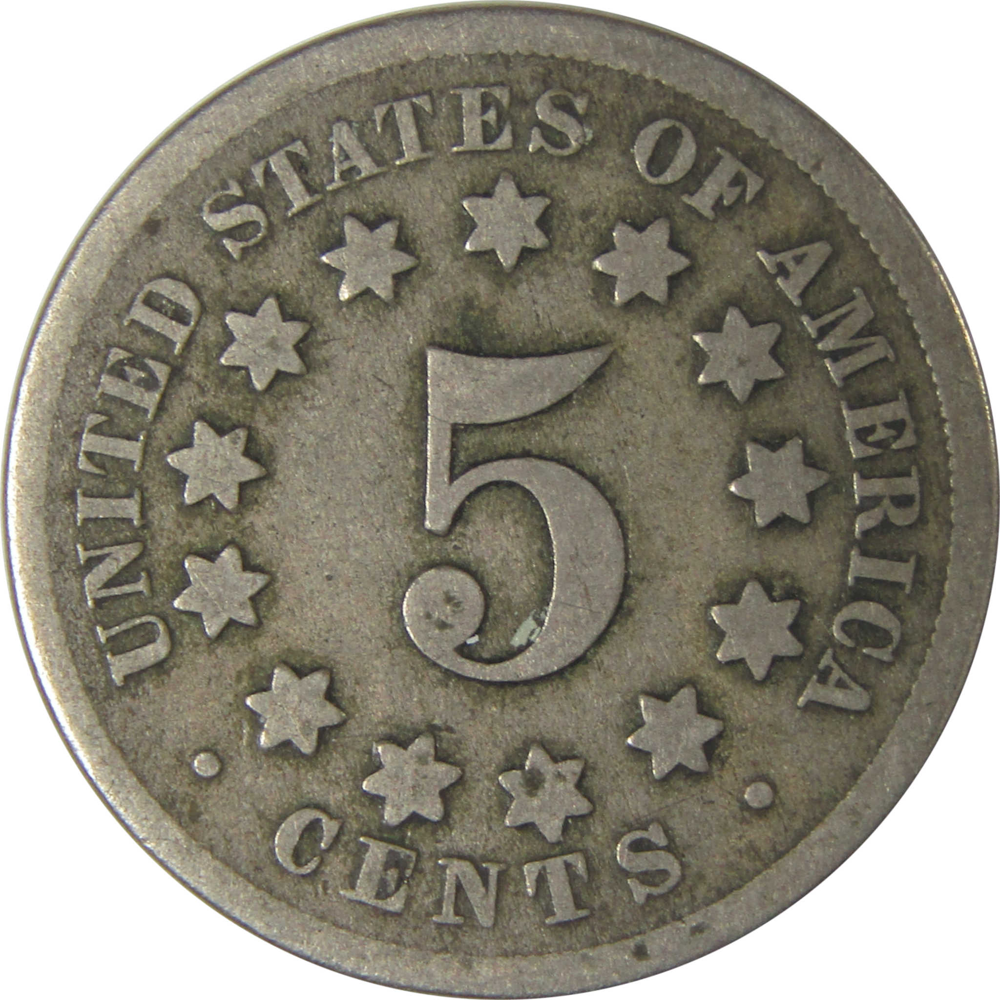 1868 Shield Nickel G Good Details 5c Coin SKU:I22534