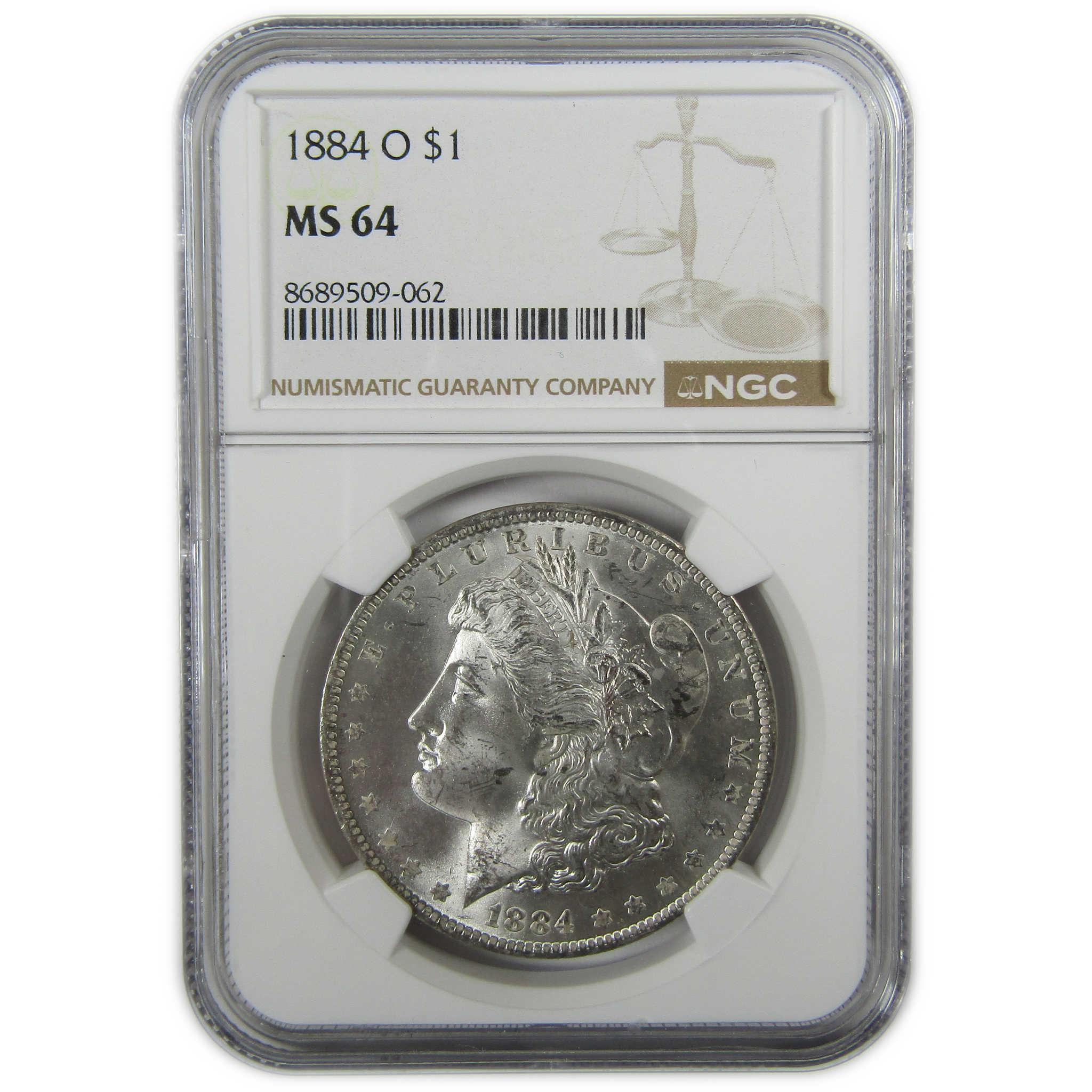 1884 O Morgan Silver Dollar MS 64 NGC Uncirculated $1 Coin SKU:CP391 - Morgan coin - Morgan silver dollar - Morgan silver dollar for sale - Profile Coins & Collectibles