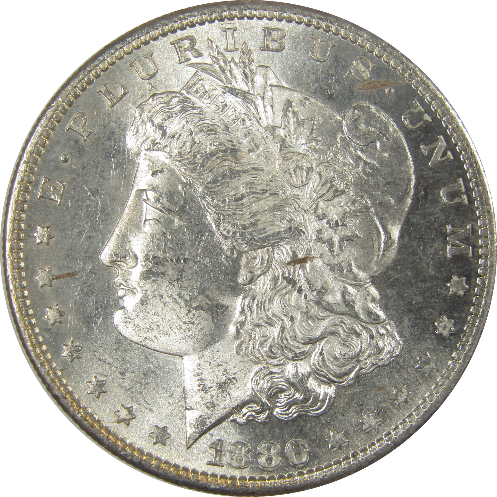 1880 S Morgan Dollar Uncirculated Silver $1 Coin SKU:CPC1022 - Morgan coin - Morgan silver dollar - Morgan silver dollar for sale - Profile Coins & Collectibles