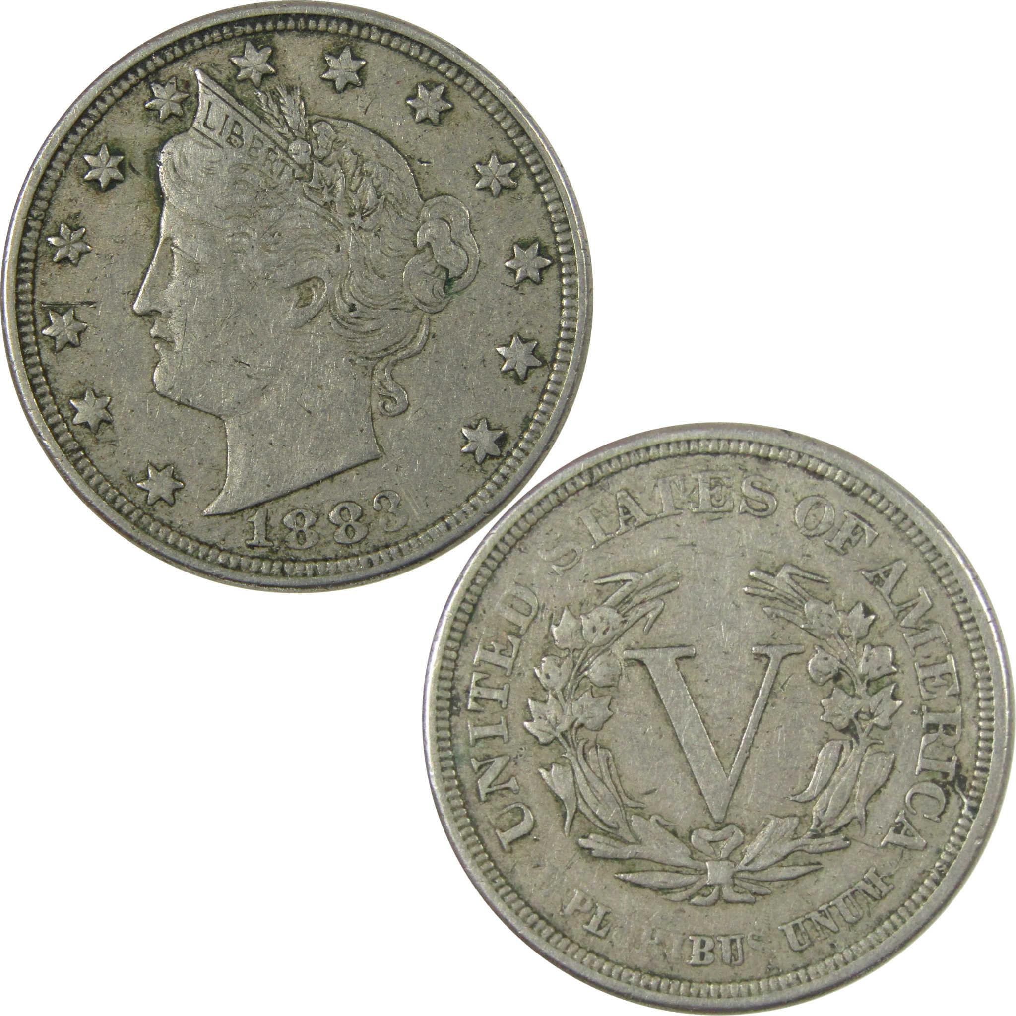 1883 No Cents Liberty Head V Nickel VF Very Fine 5c Coin SKU:I26982