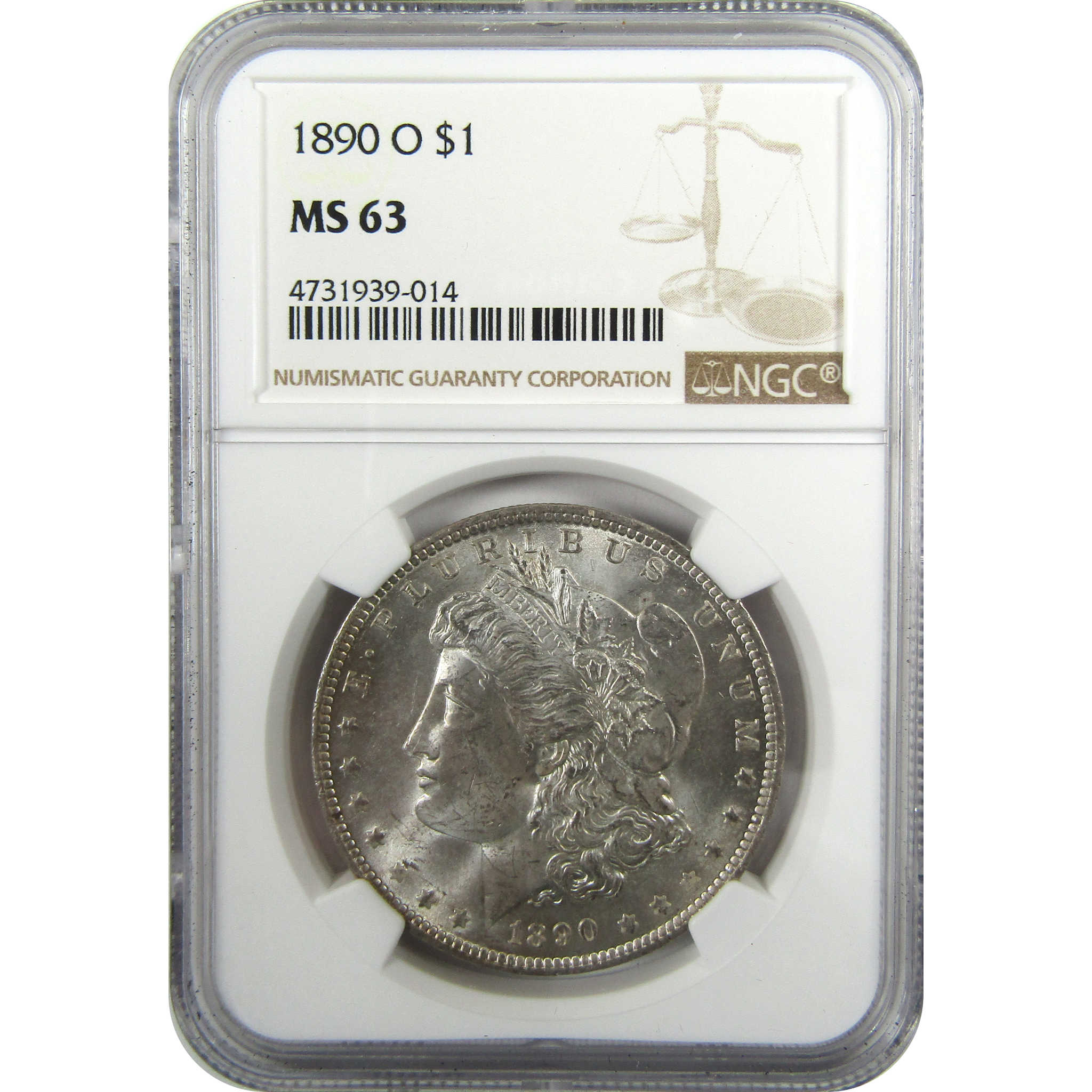 1890 O Morgan Silver Dollar MS 63 NGC Uncirculated SKU:CP1058