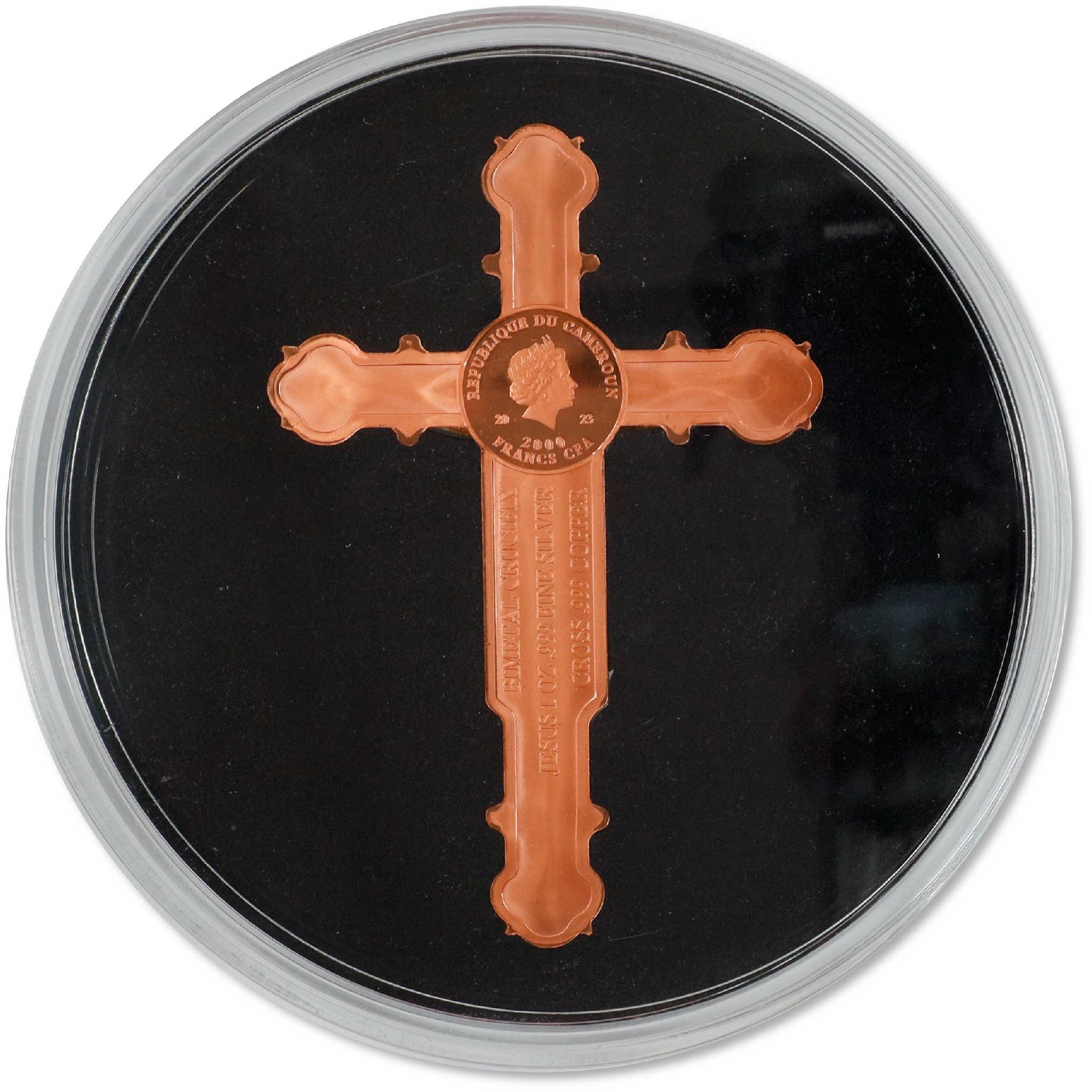 Crucifix of the Church of Mary Cross-Shaped Coin 2023 Cameroon COA
