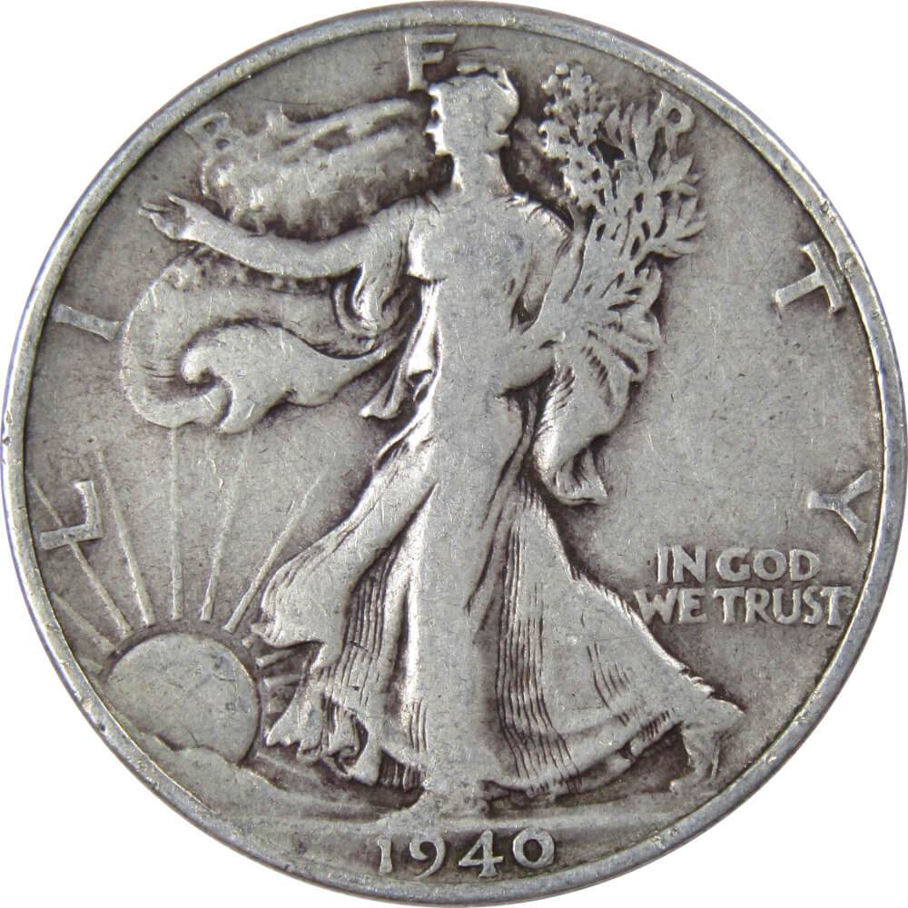1940 S Liberty Walking Half Dollar VG Very Good Silver 50c Coin