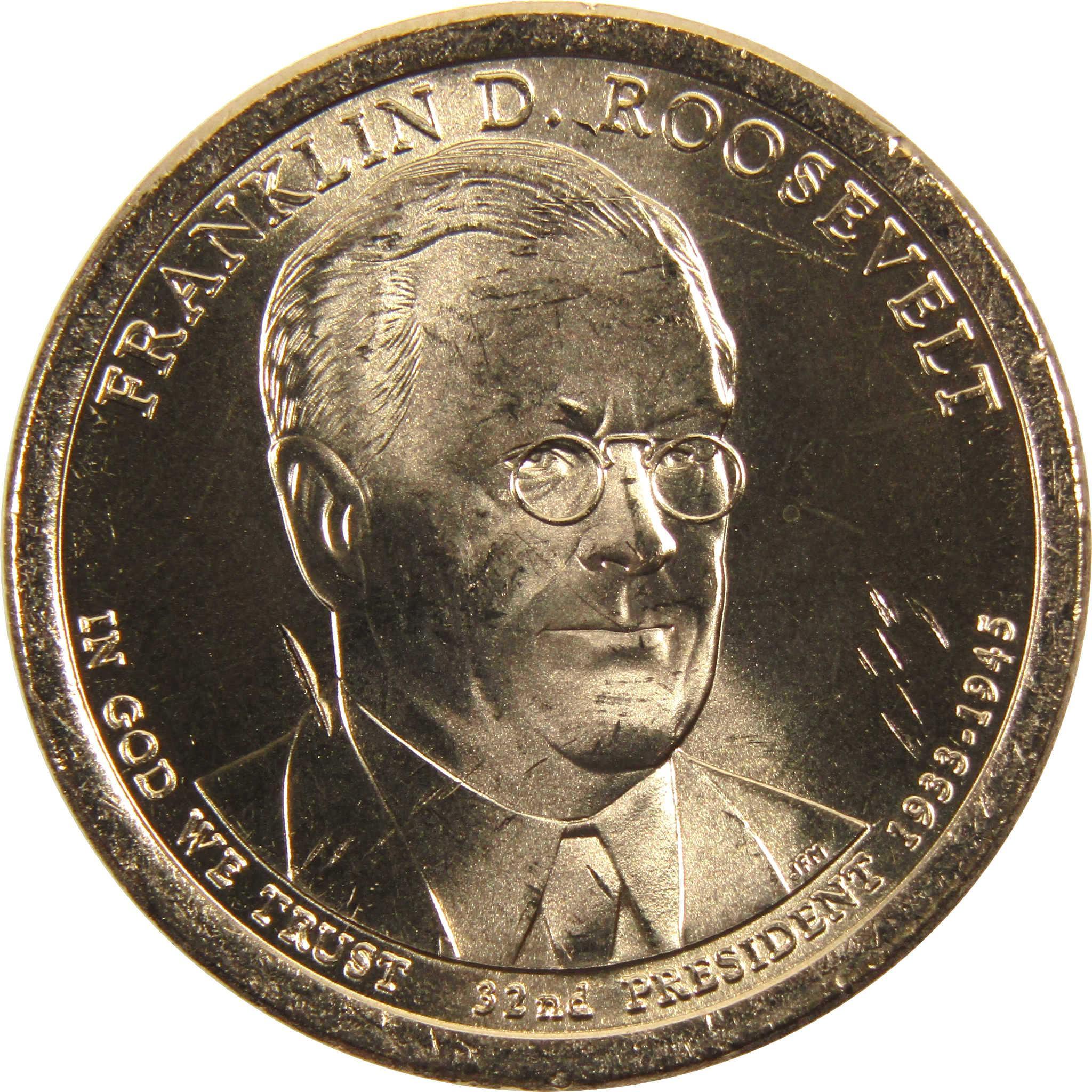 2014 P Franklin D Roosevelt Presidential Dollar BU Uncirculated Coin
