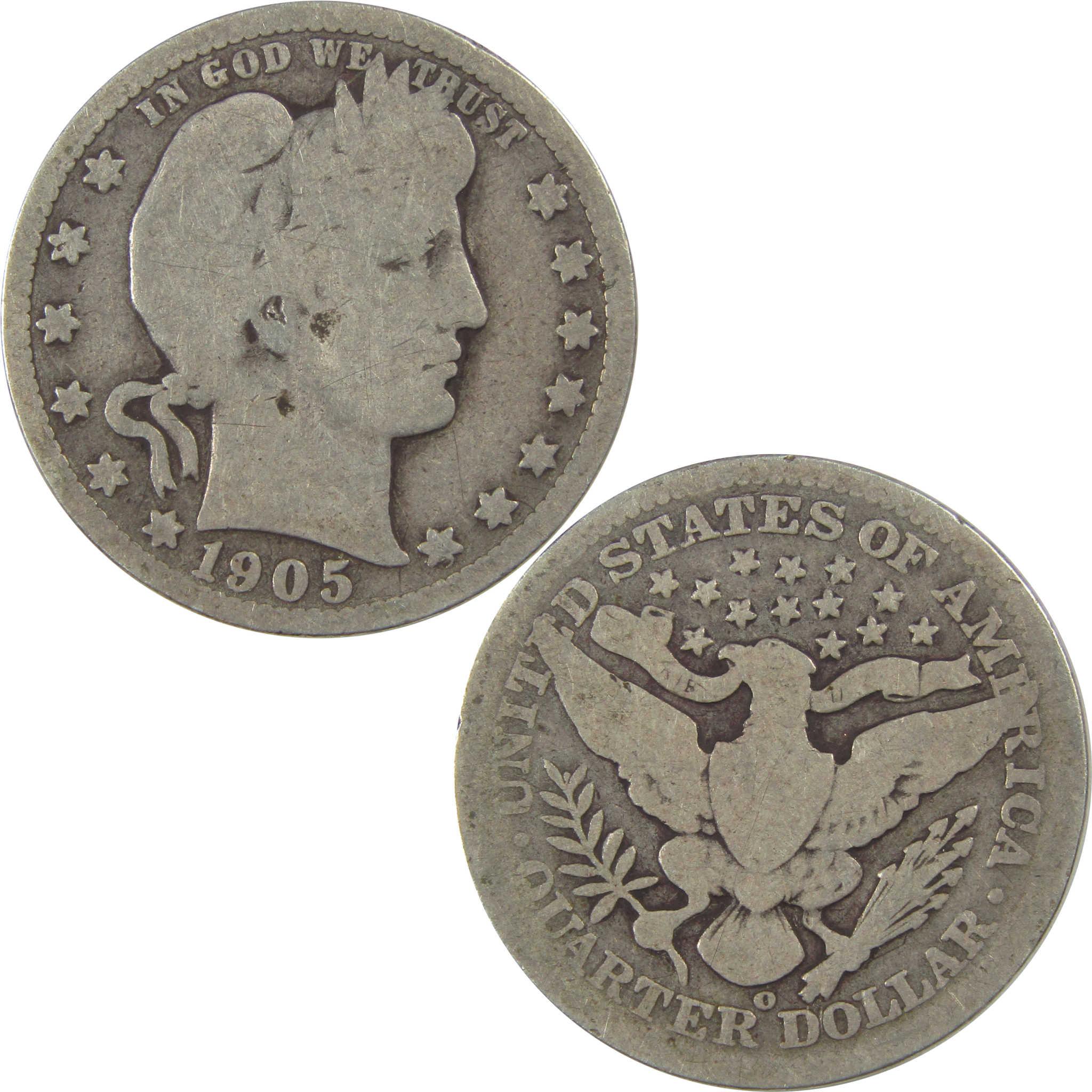 1905 O Barber Quarter G Good Silver 25c Coin SKU:I21823