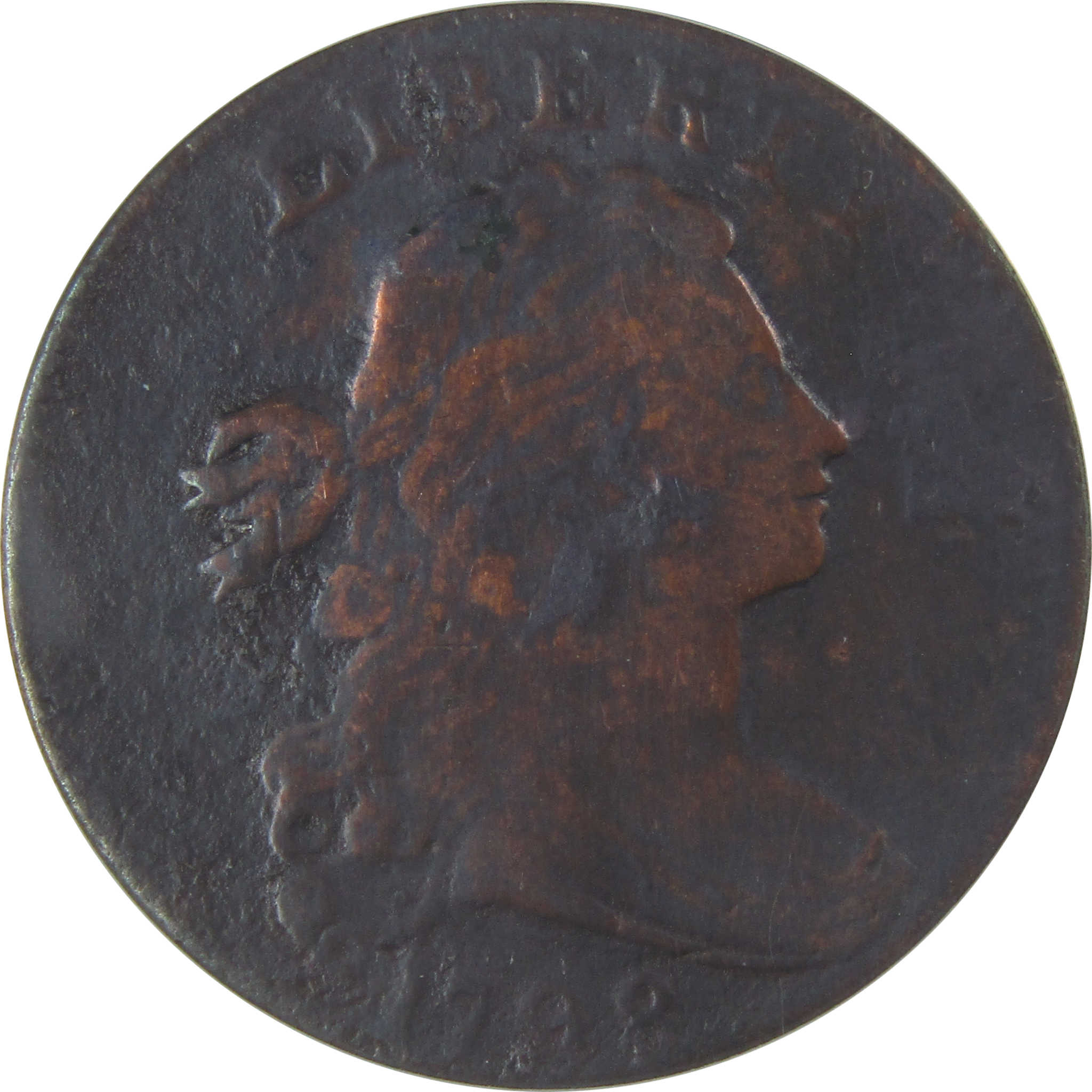 1798 Style 2 Hair S-174 Draped Bust Lg 1C F 12 Details ANACS SKU:CP176