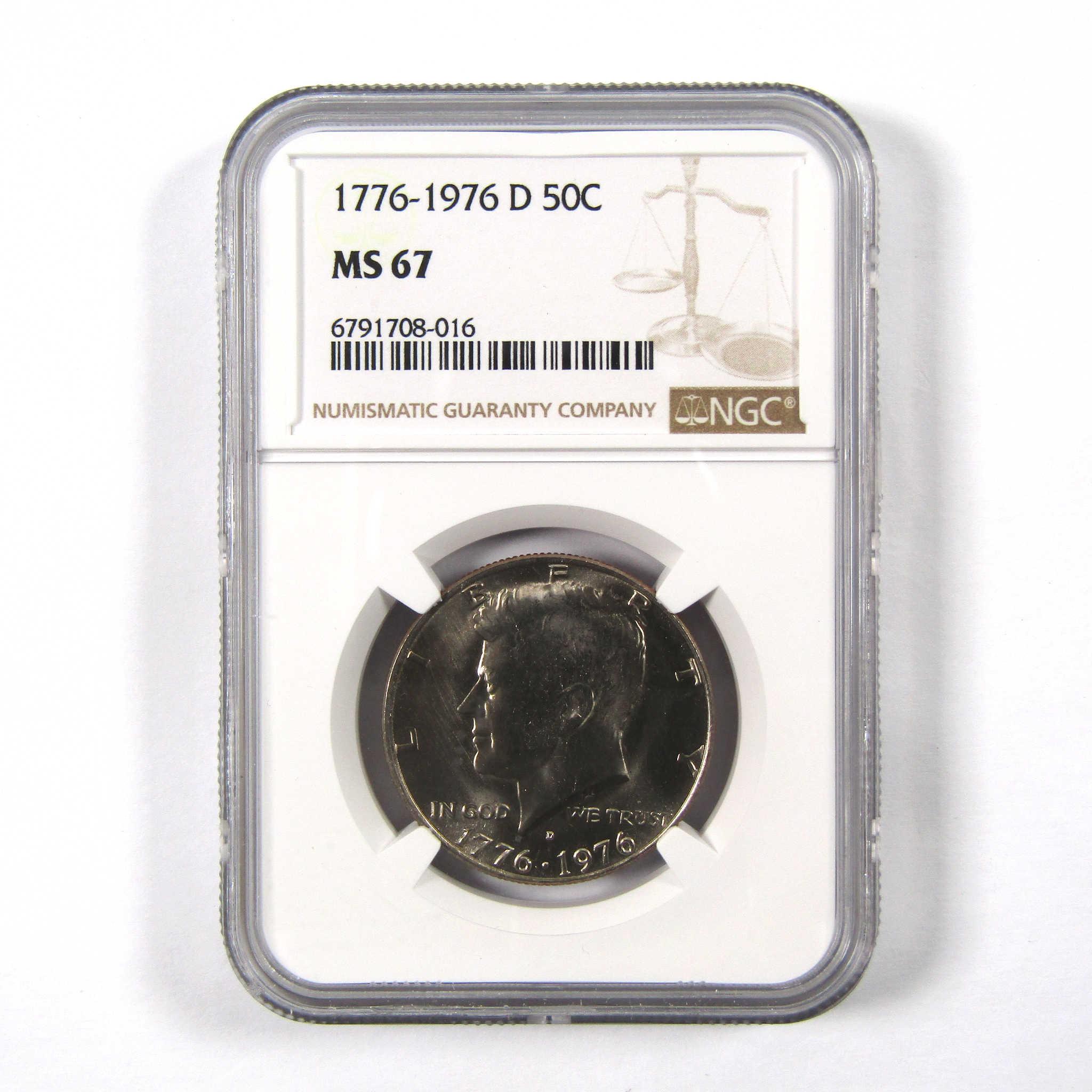 1976 D Kennedy Bicentennial 50c MS 67 NGC Clad Unc SKU:I9801