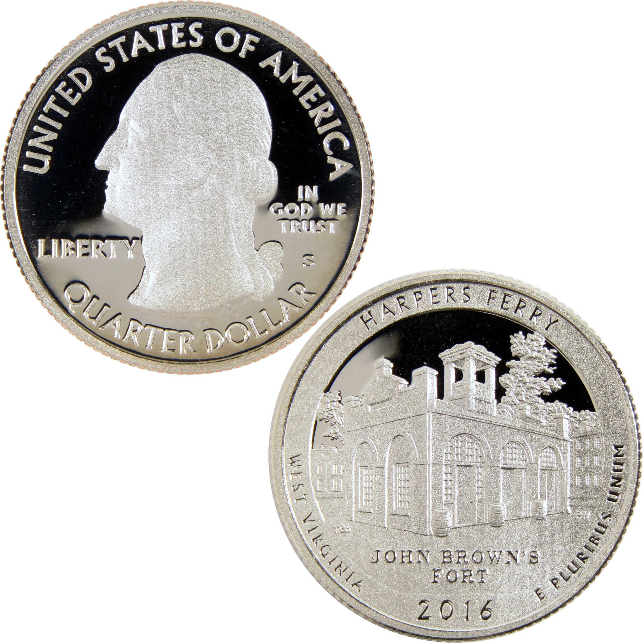 2016 West Virginia Harpers Ferry quarter, collectible coin with John Brown's Fort design