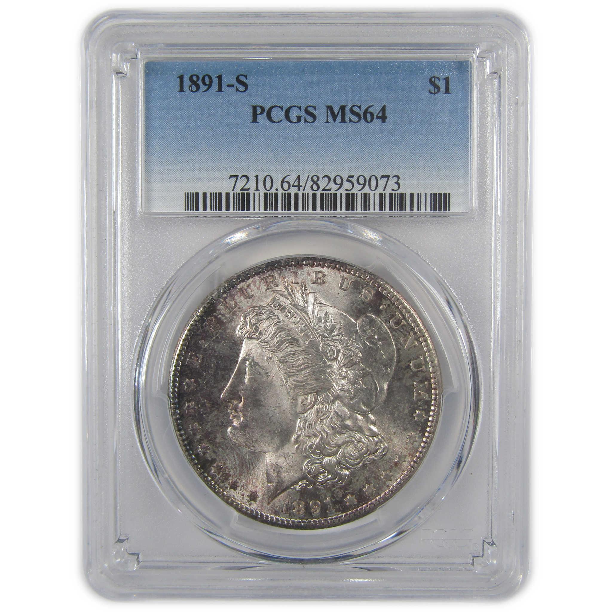 1891 S Morgan Dollar MS 64 PCGS Silver Uncirculated $1 Coin SKU:I23798 - Morgan coin - Morgan silver dollar - Morgan silver dollar for sale - Profile Coins & Collectibles