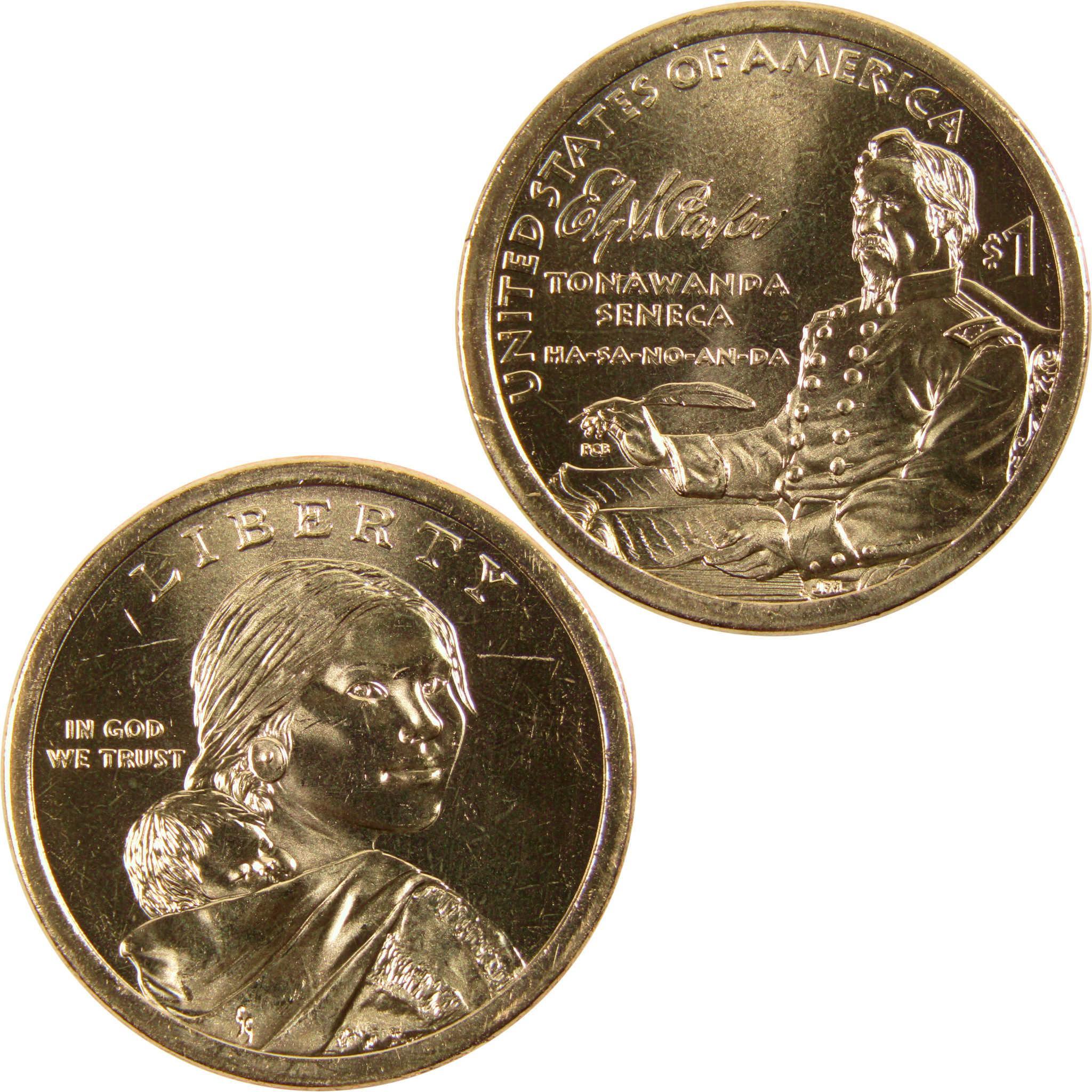 2022 P Ely S Parker Native American Dollar BU Uncirculated $1 Coin