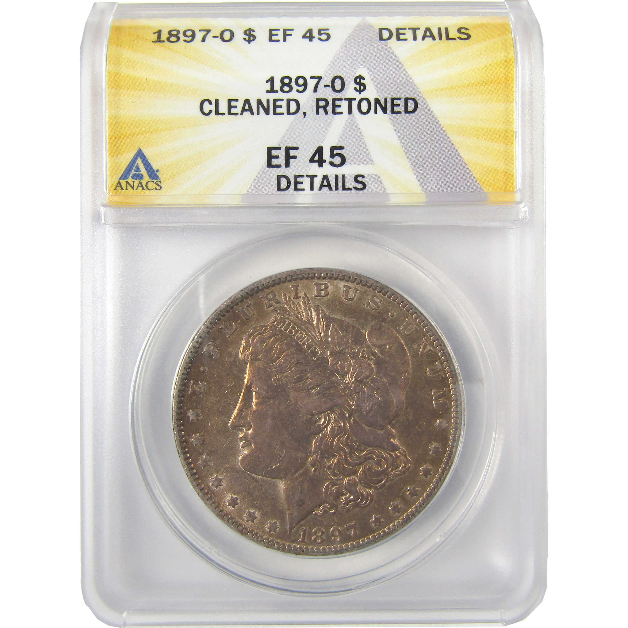 1897 O Morgan Dollar EF 45 Details ANACS Silver $1 Coin SKU:I19246 - Morgan coin - Morgan silver dollar - Morgan silver dollar for sale - Profile Coins & Collectibles