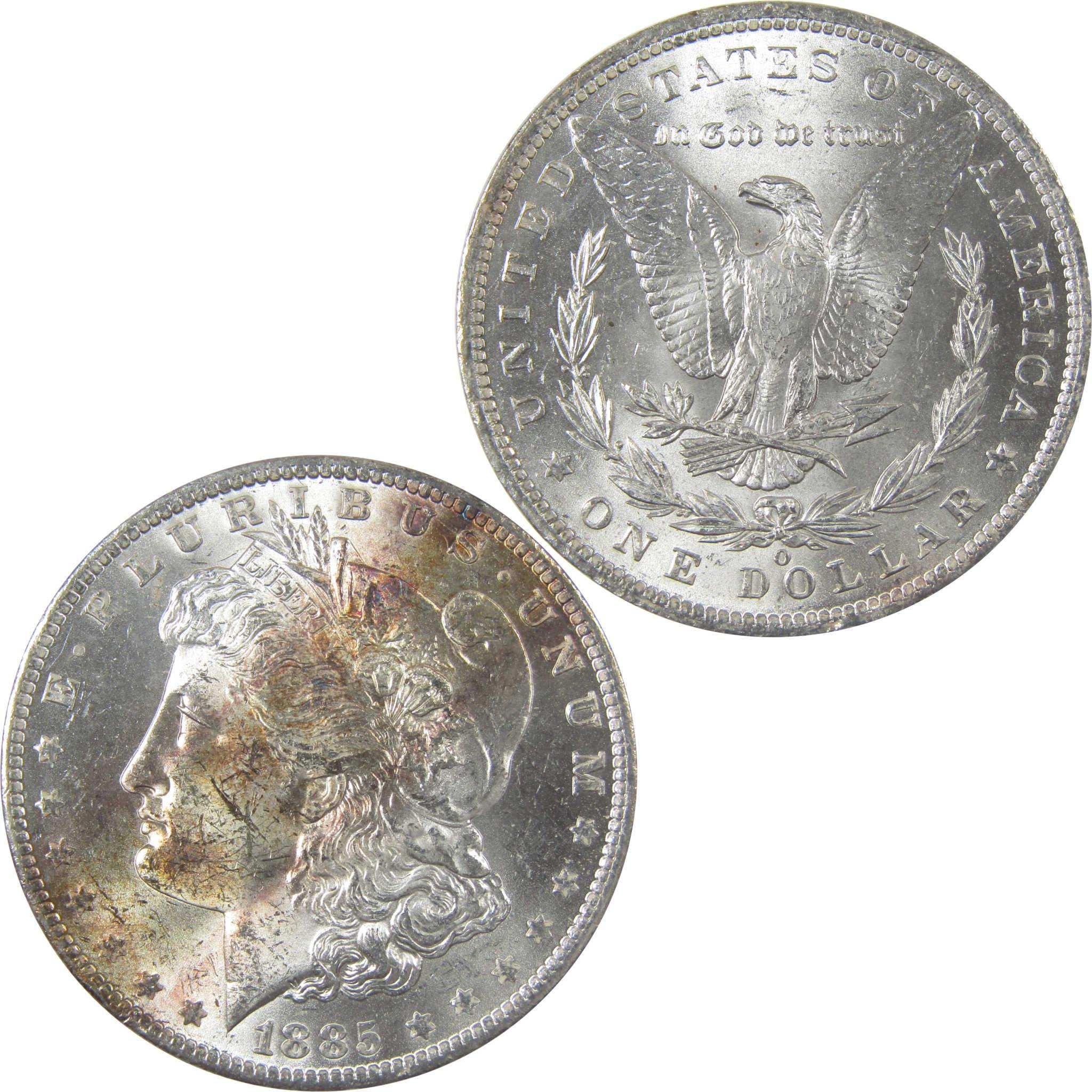 1885 O Morgan Silver Dollar Uncirculated Mint State Toned SKU:I24724