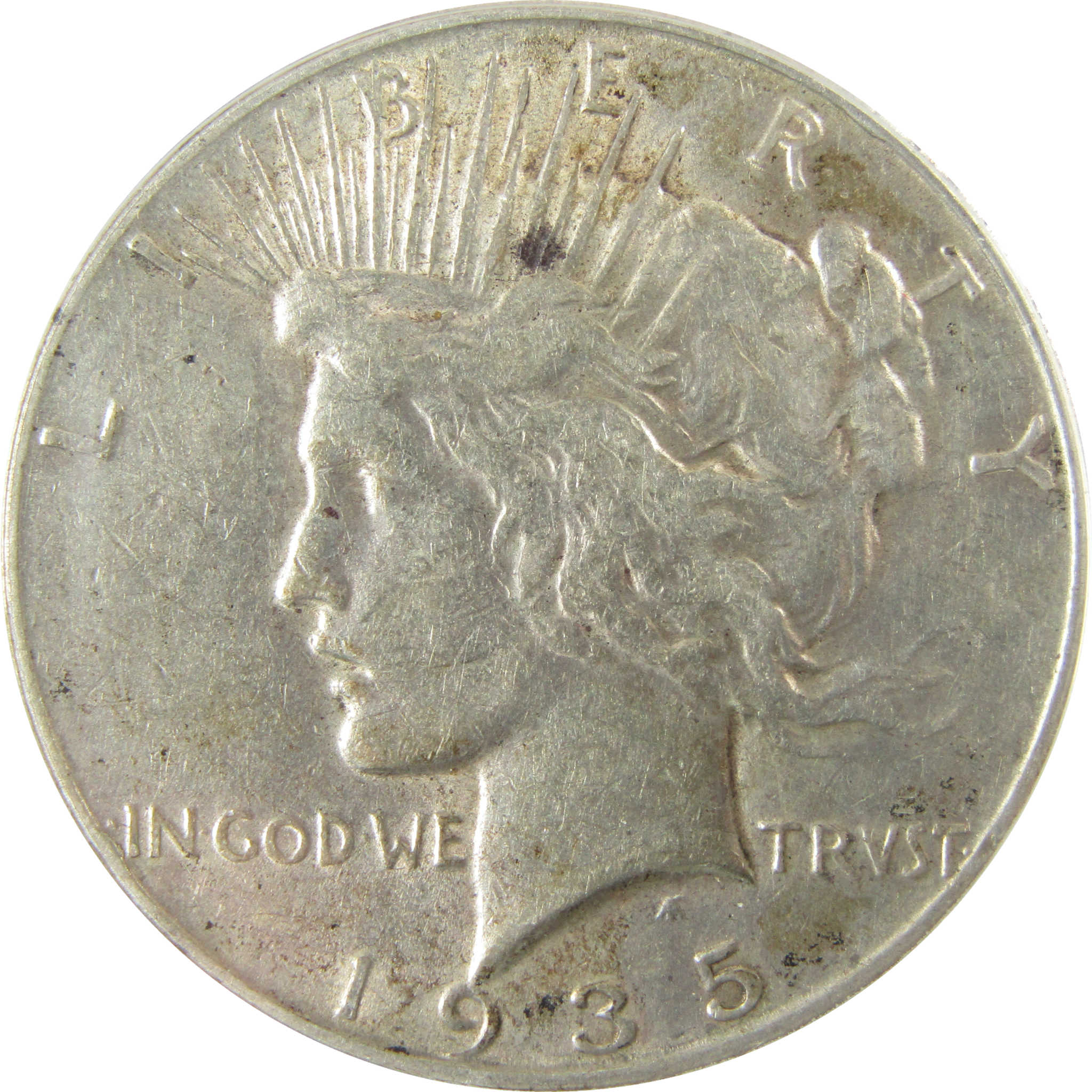 1935 Peace Silver Dollar EF 40 ANACS $1 Coin Collectible SKU:I28475