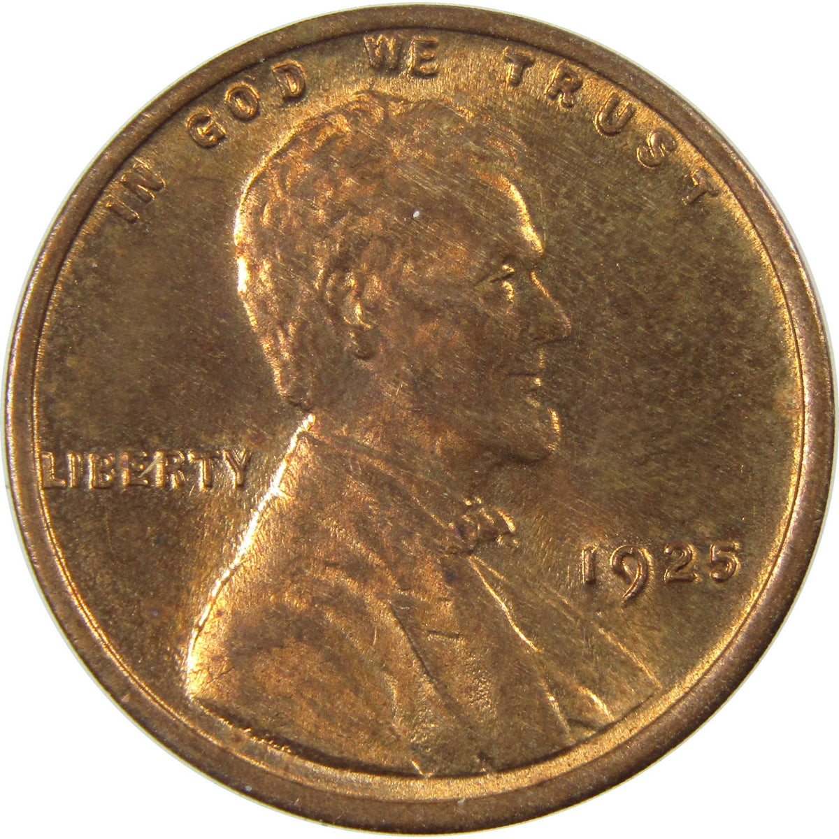1925 Lincoln Wheat Cent Uncirculated Penny 1c Coin SKU:I28263