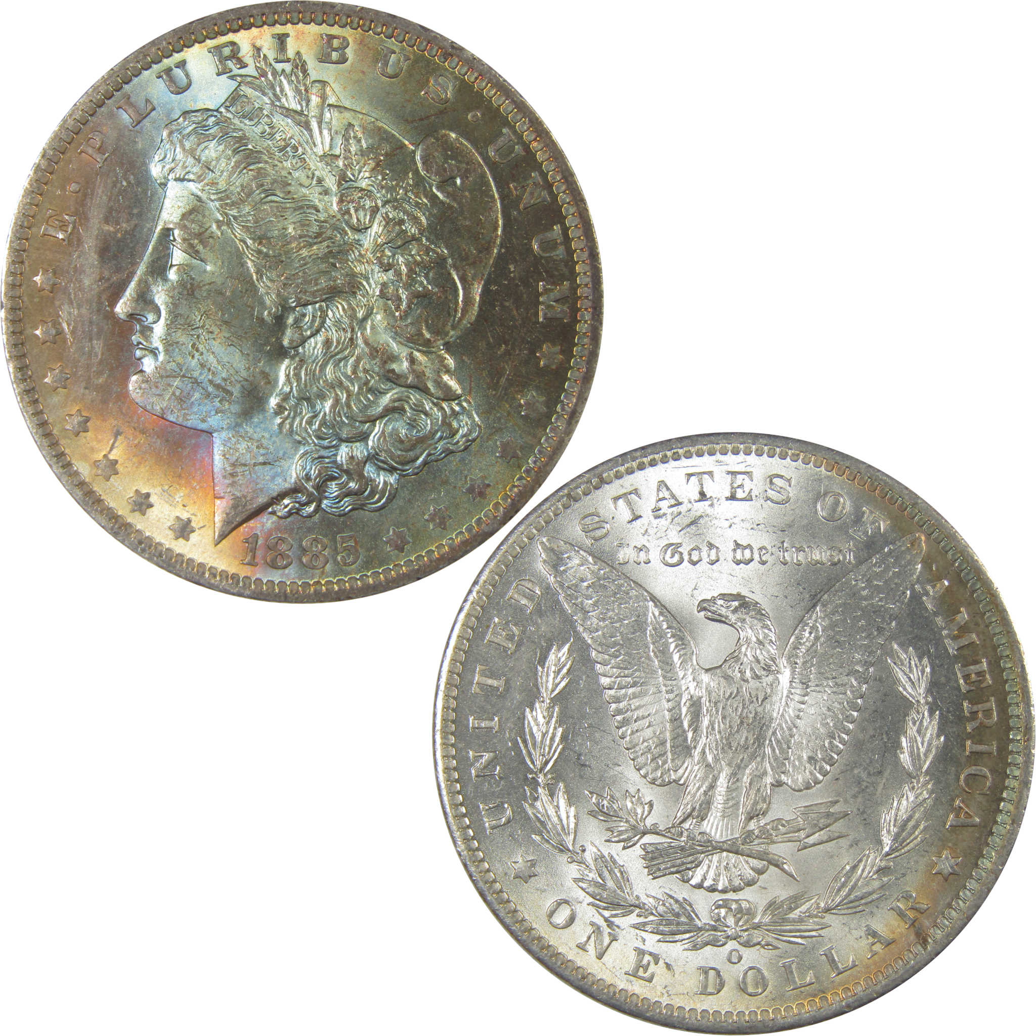 1885 O Morgan Dollar BU Choice Uncirculated Silver Toned SKU:CPC0996