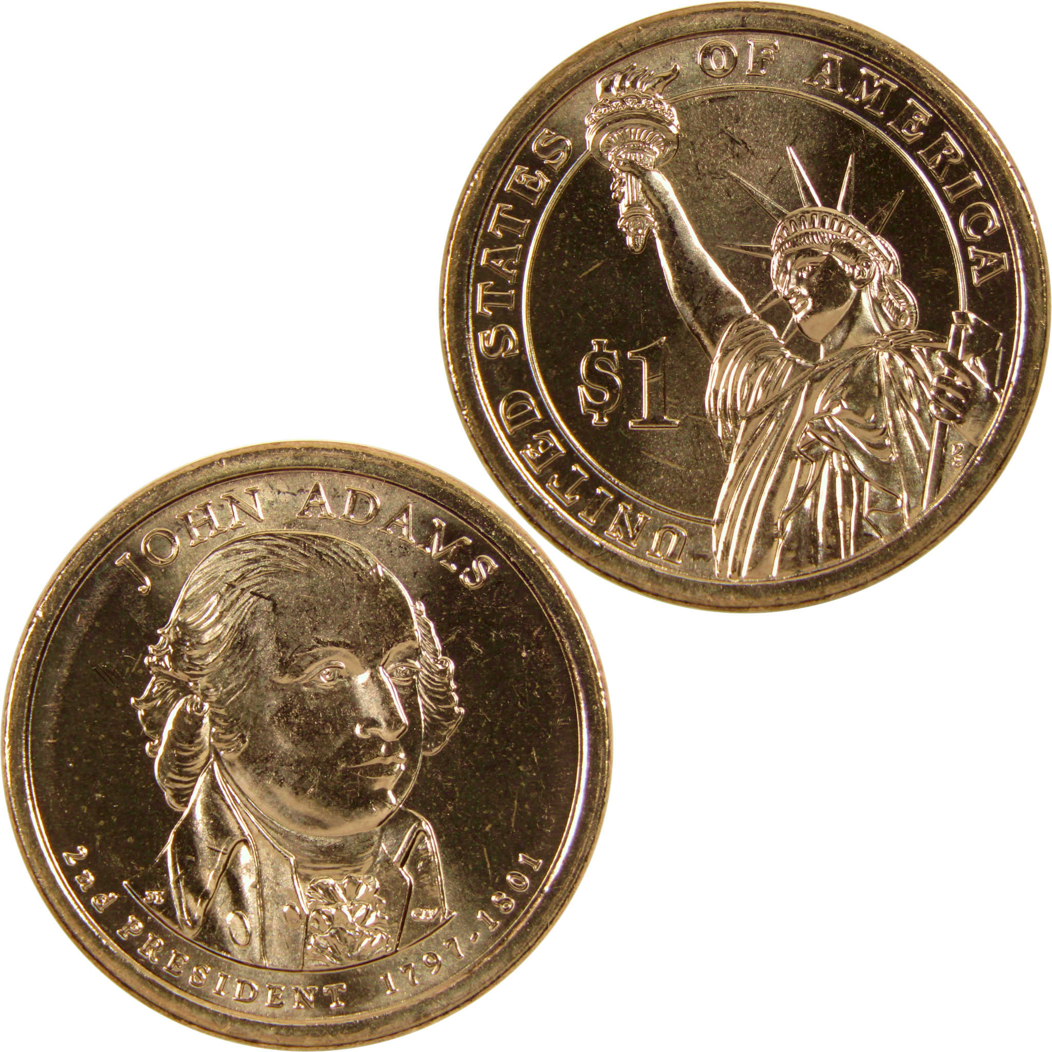 2007 D John Adams Presidential Dollar BU Uncirculated $1 Coin