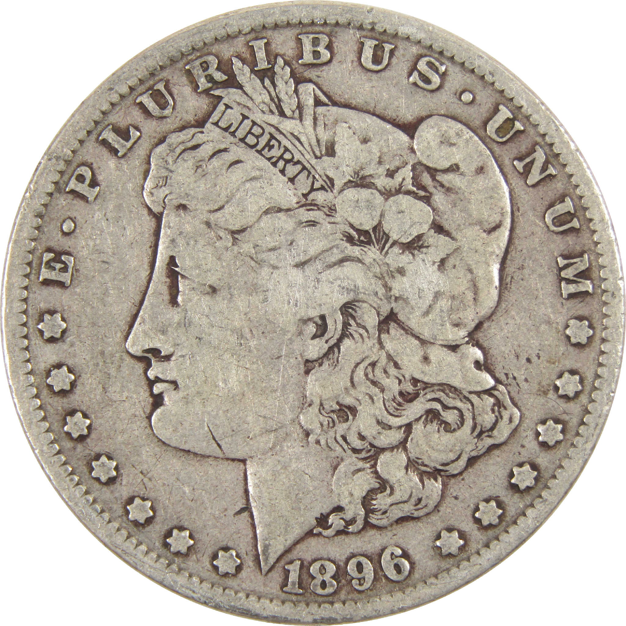 1896 Morgan Dollar VG Very Good Silver $1 Coin - Morgan coin - Morgan silver dollar - Morgan silver dollar for sale - Profile Coins & Collectibles