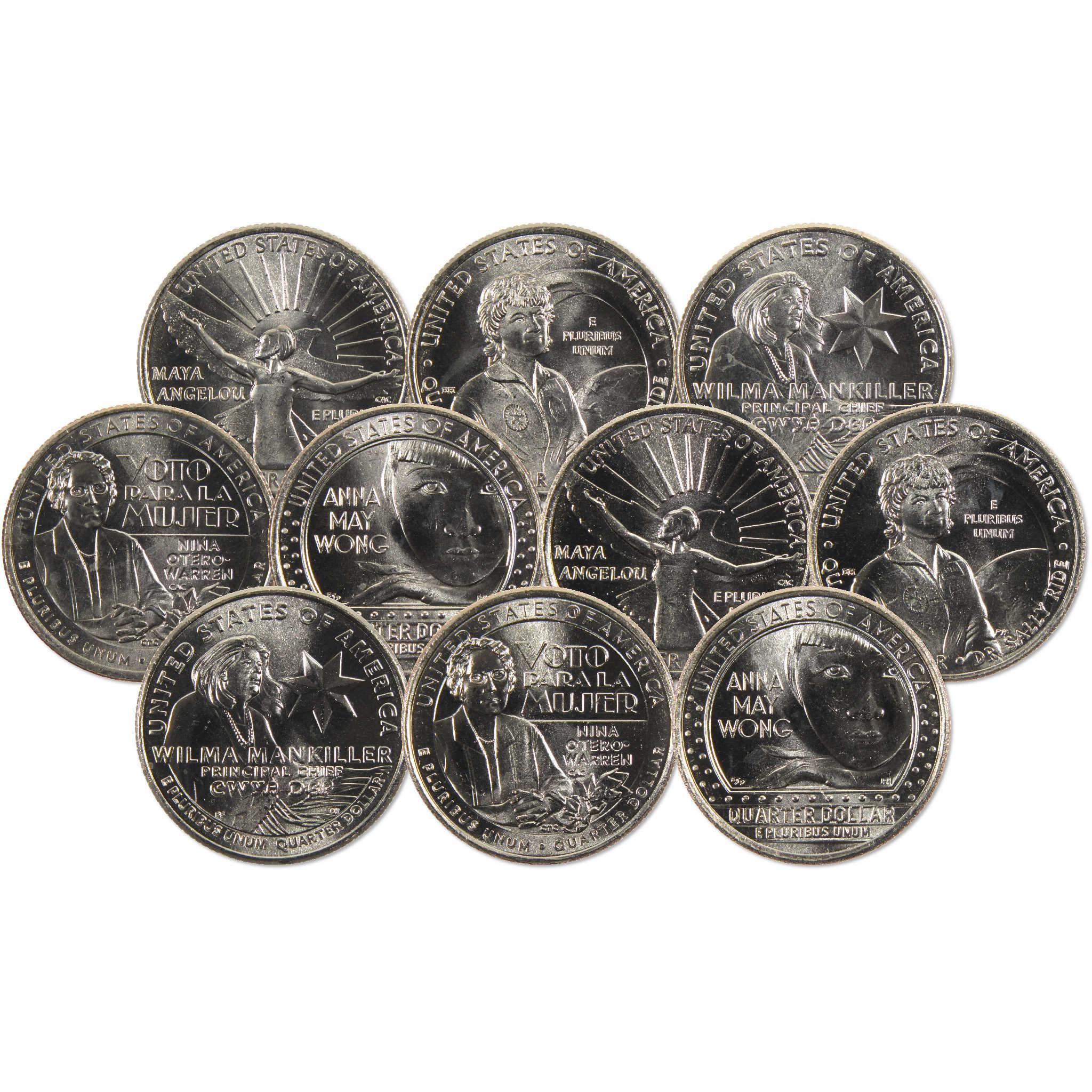 2022 P&D American Women Quarter 10 Coin Set Uncirculated