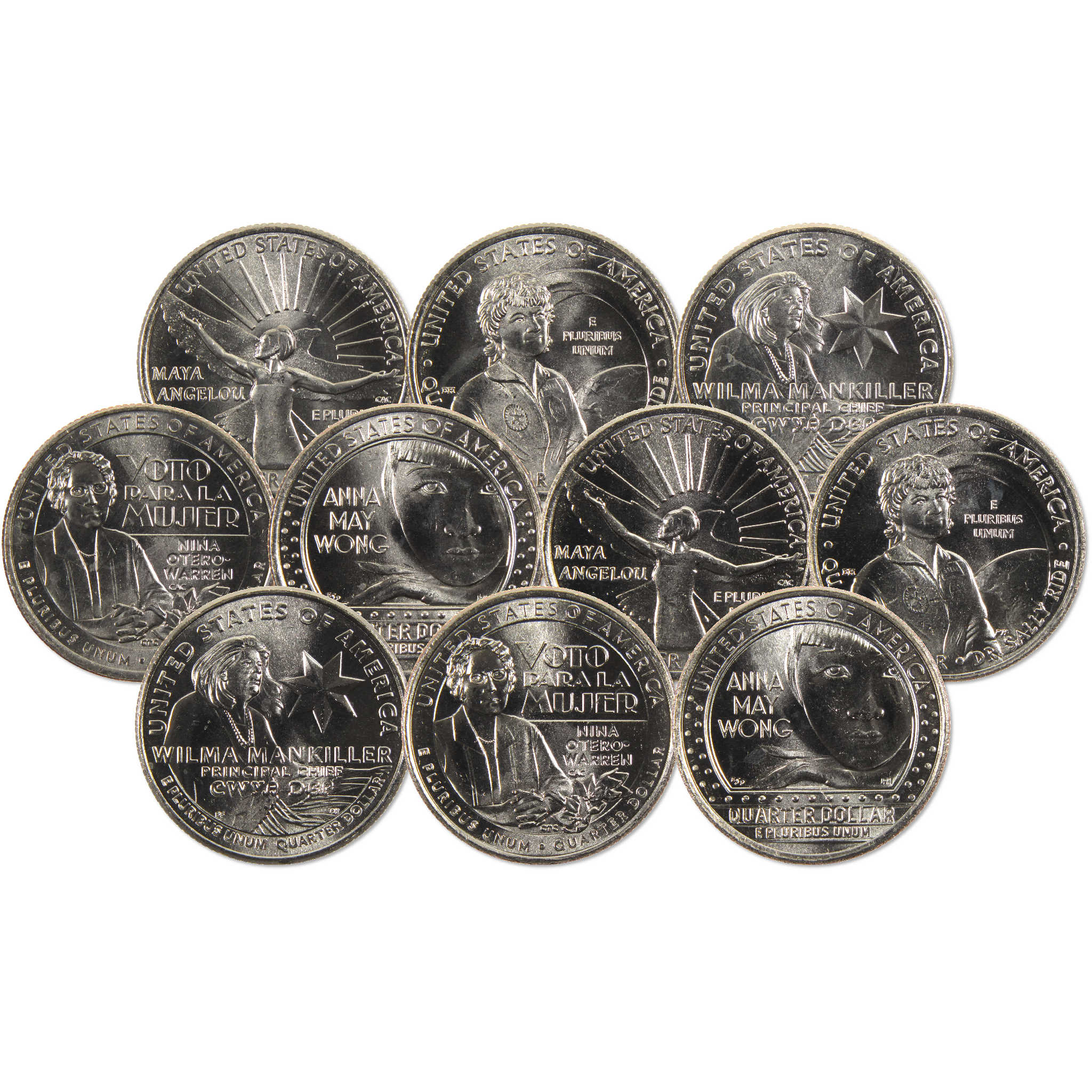 2022 P&D American Women Quarter 10 Coin Set Clad Uncirculated