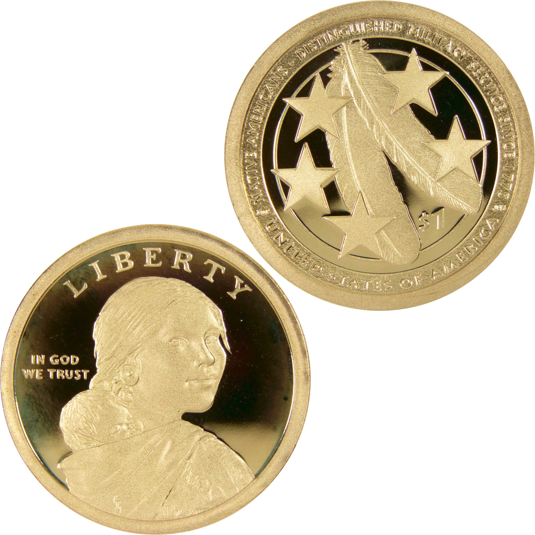 2021 S American Indians U.S Military Native American Dollar $1 Proof