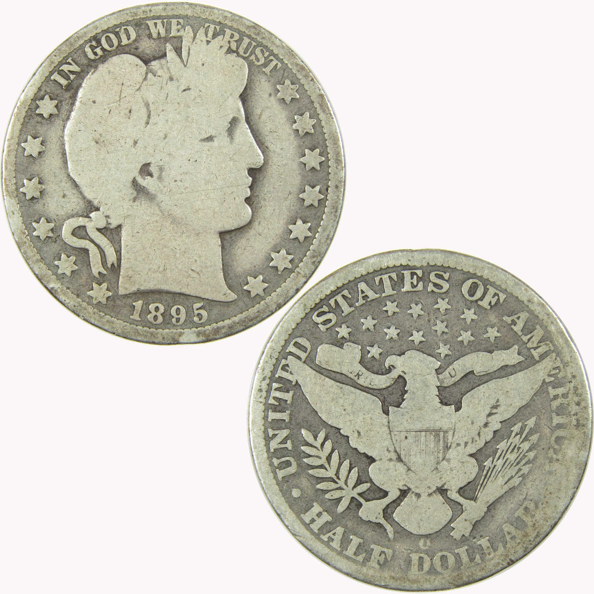1895 O Barber Silver Half Dollar AG About Good 50c CoinSKU:CP1475