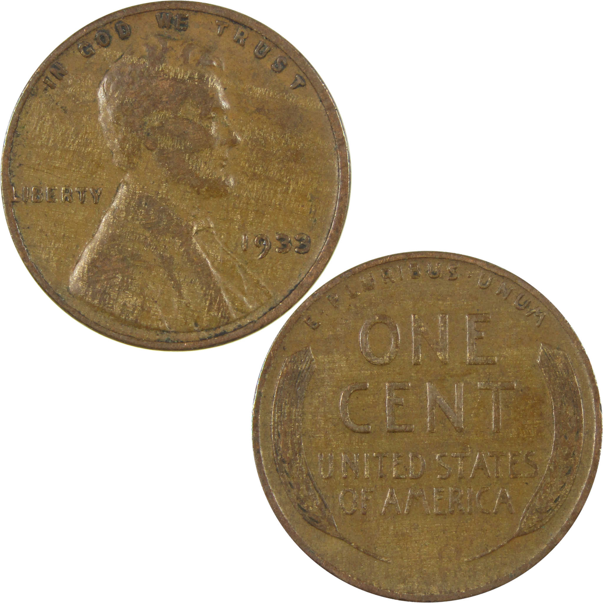 1933 Lincoln Wheat Cent VF Very Fine Penny 1c Coin SKU:I26781