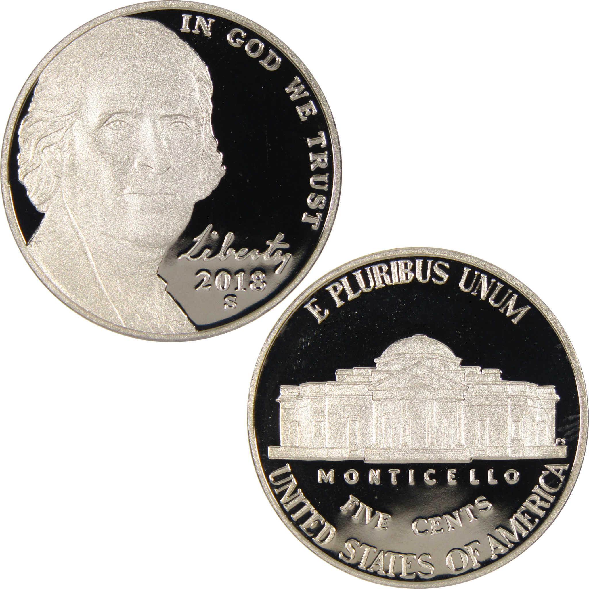 2018 S Jefferson Nickel 5c Proof Coin