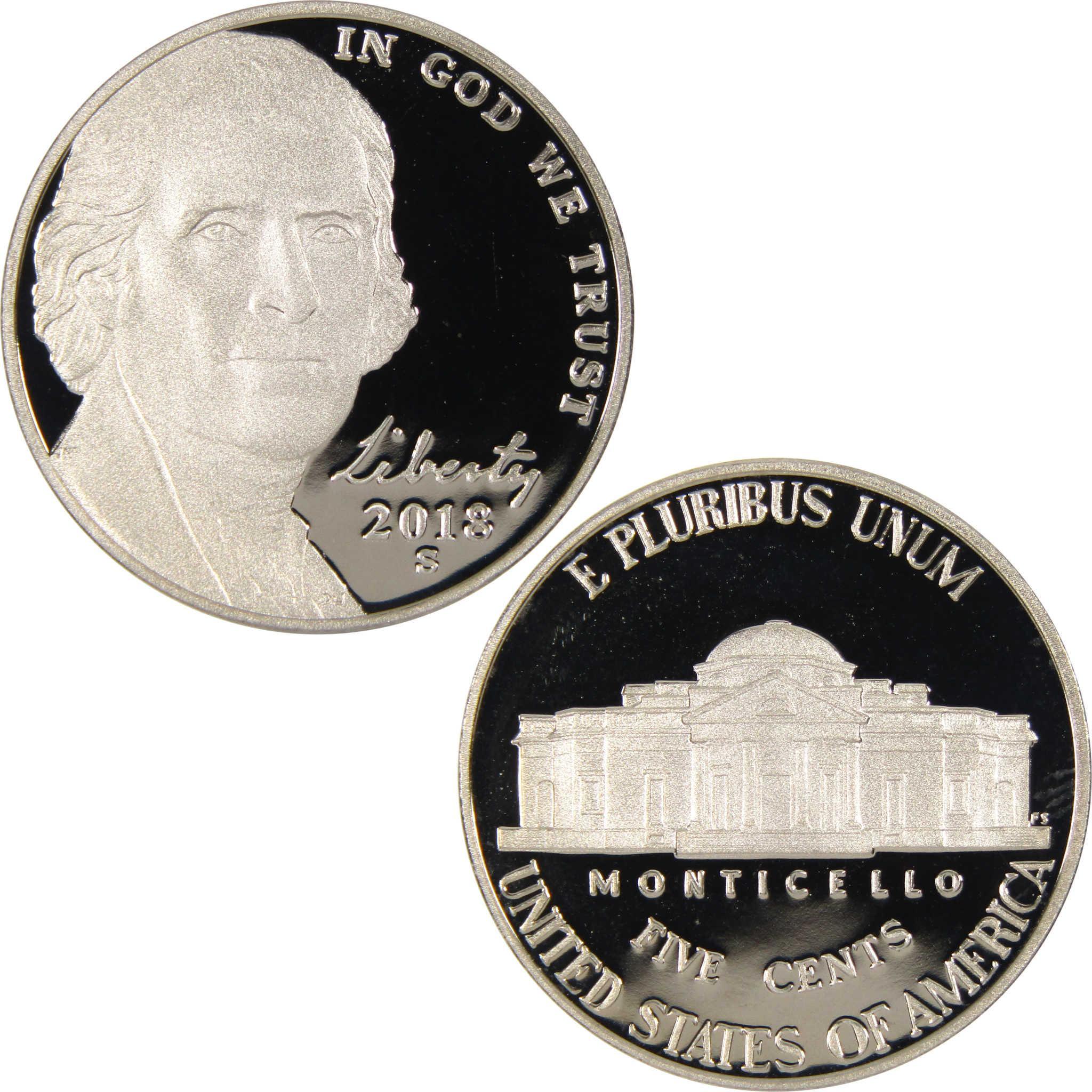 2018 S Jefferson Nickel 5c Proof Coin