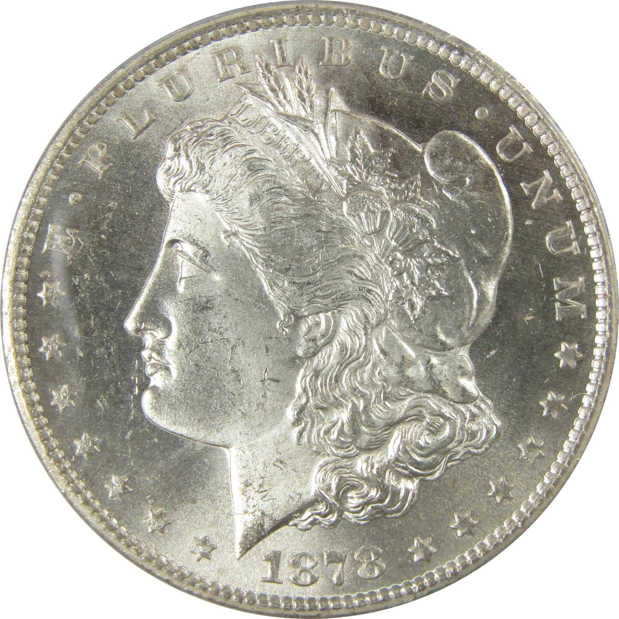 1878 CC Morgan Silver Dollar MS 63 ANACS Uncirculated SKU:CP618 - Morgan coin - Morgan silver dollar - Morgan silver dollar for sale - Profile Coins & Collectibles