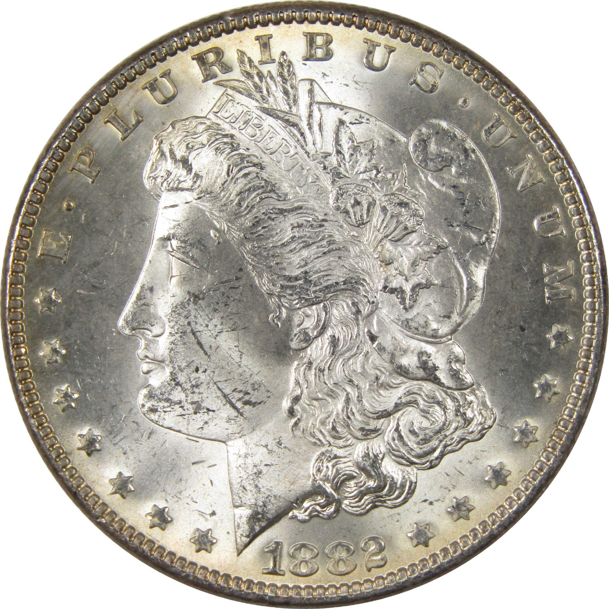 1882 Morgan Dollar Uncirculated Silver $1 Coin - Morgan coin - Morgan silver dollar - Morgan silver dollar for sale - Profile Coins & Collectibles