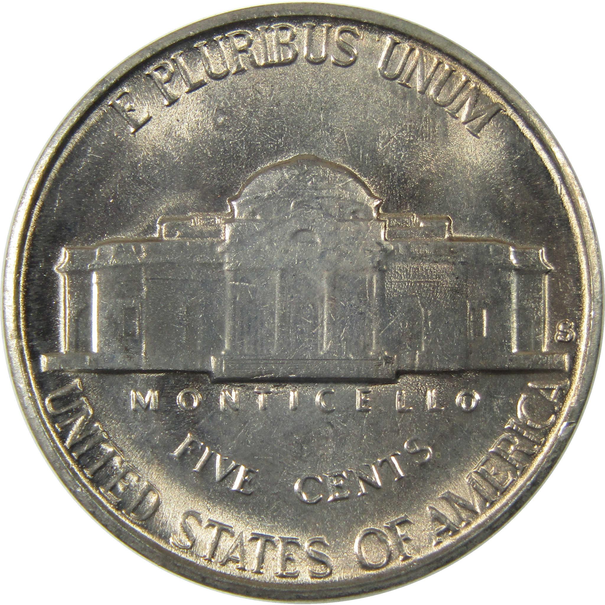 1954 S Jefferson Nickel Uncirculated Mint State 5c Coin Collectible