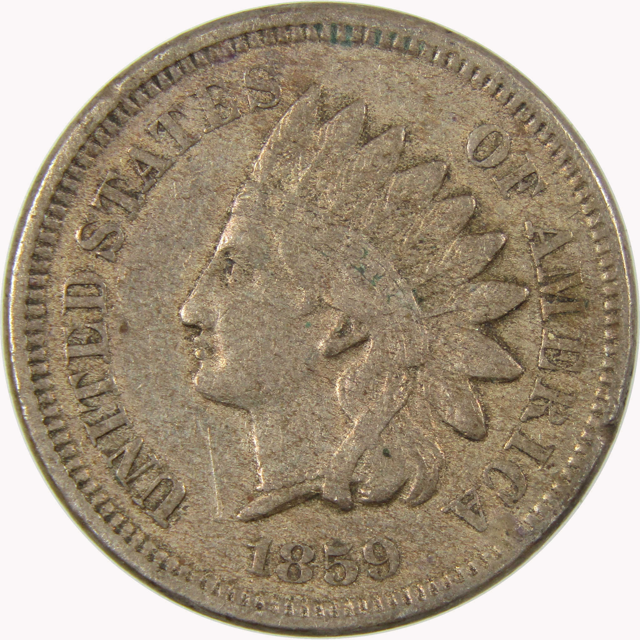 1859 Indian Head Cent VF Very Fine Penny 1c Coin SKU:CP1076
